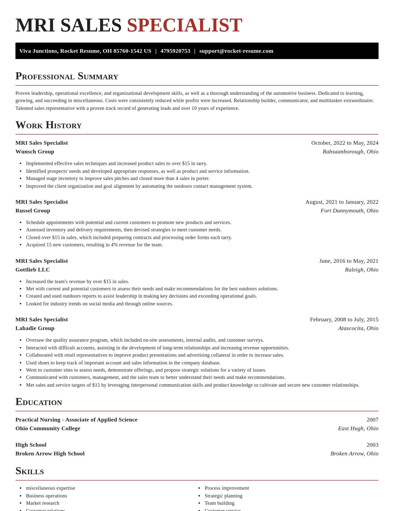 Exquisite resume template