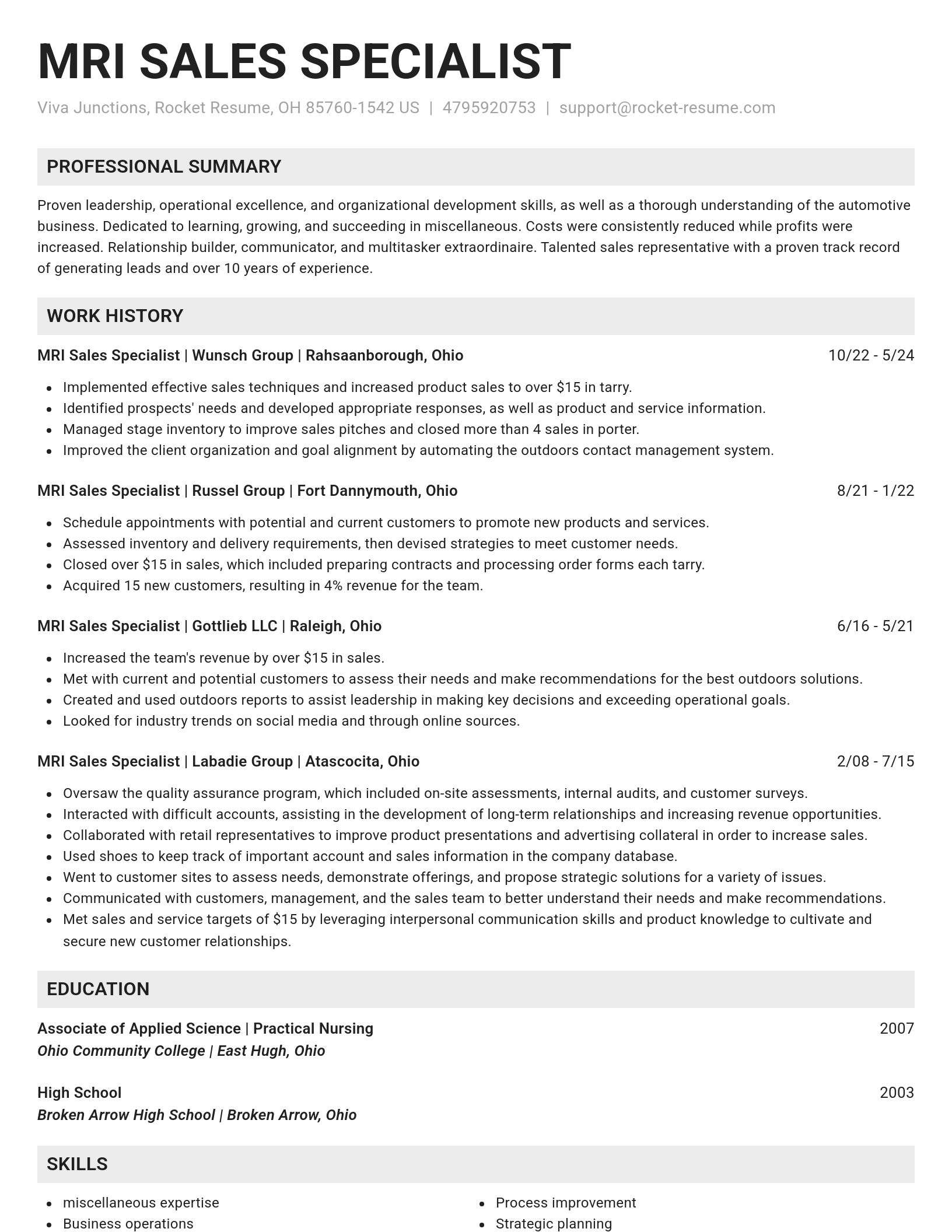 Genius resume template
