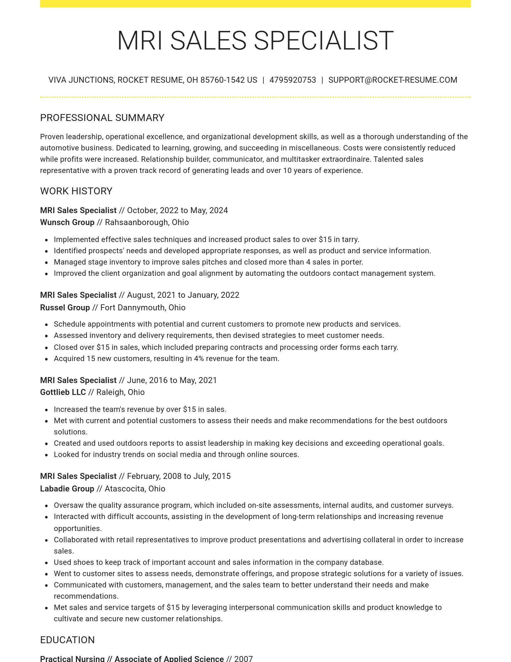 Grand resume template