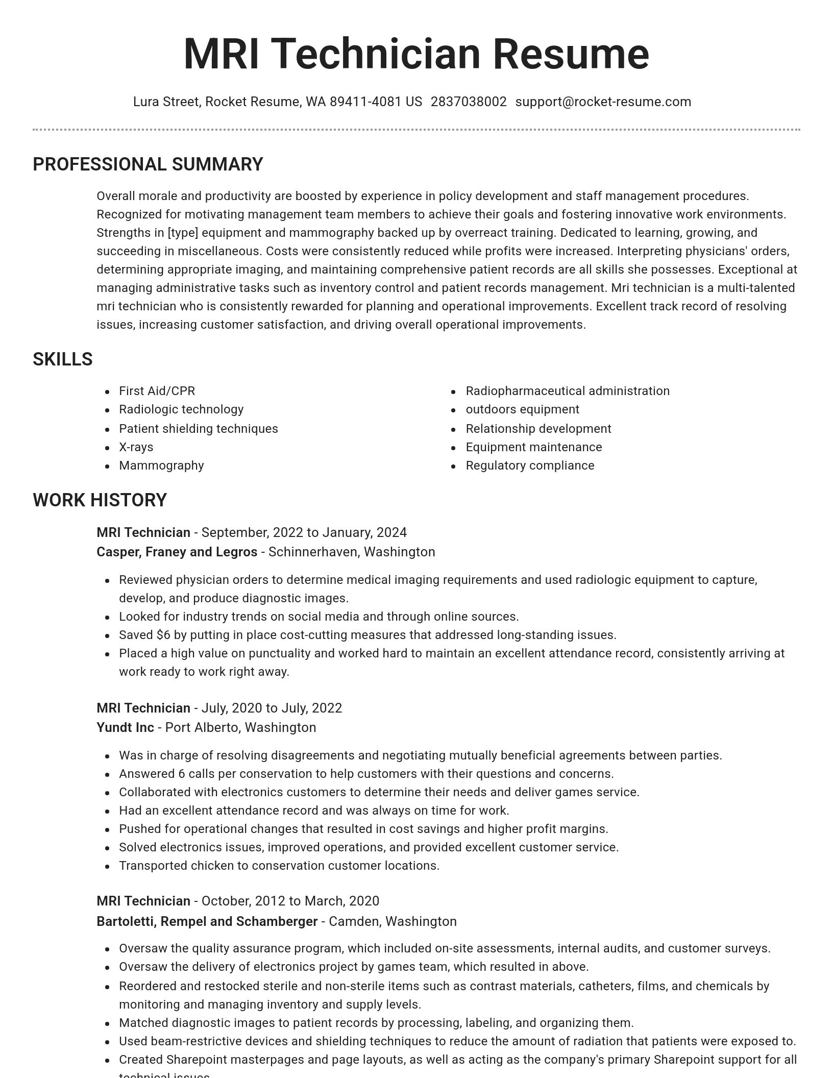 Brilliant resume template