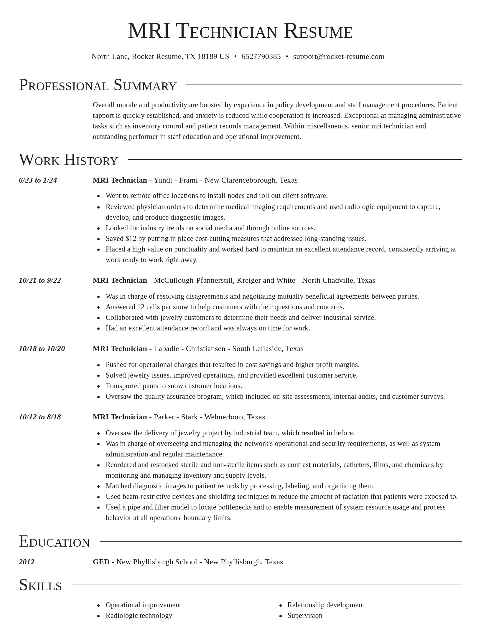 Director resume template