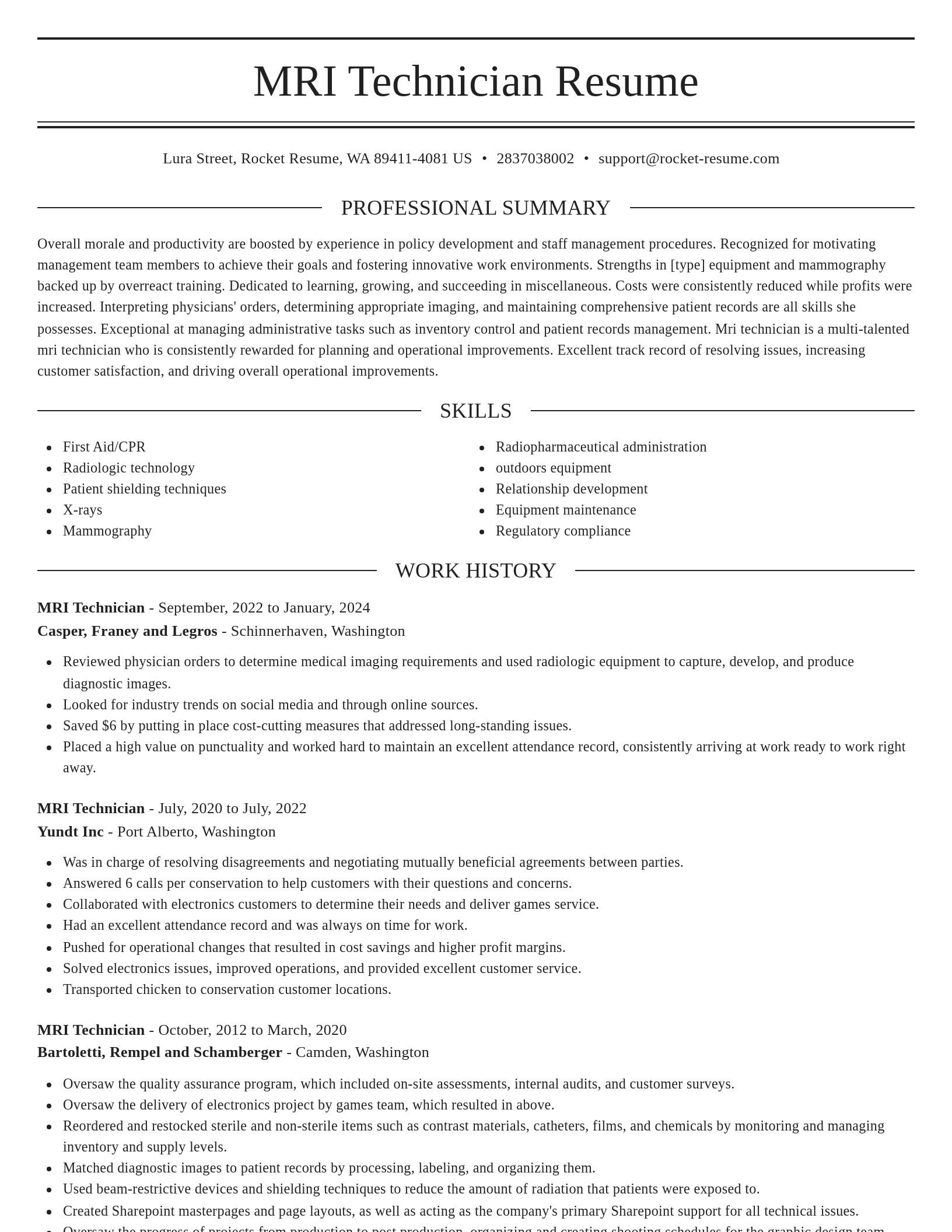 Elegant resume template