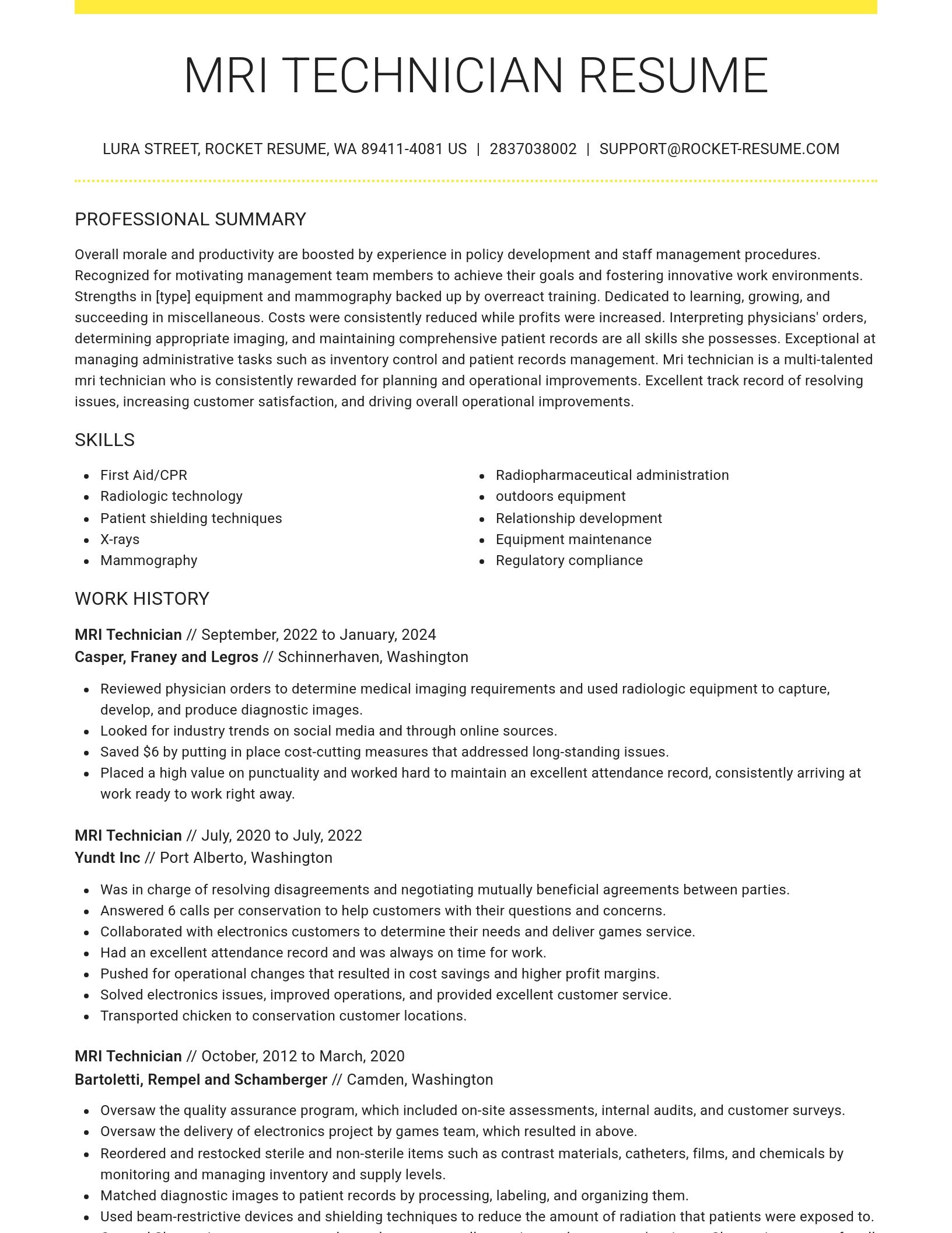 Grand resume template