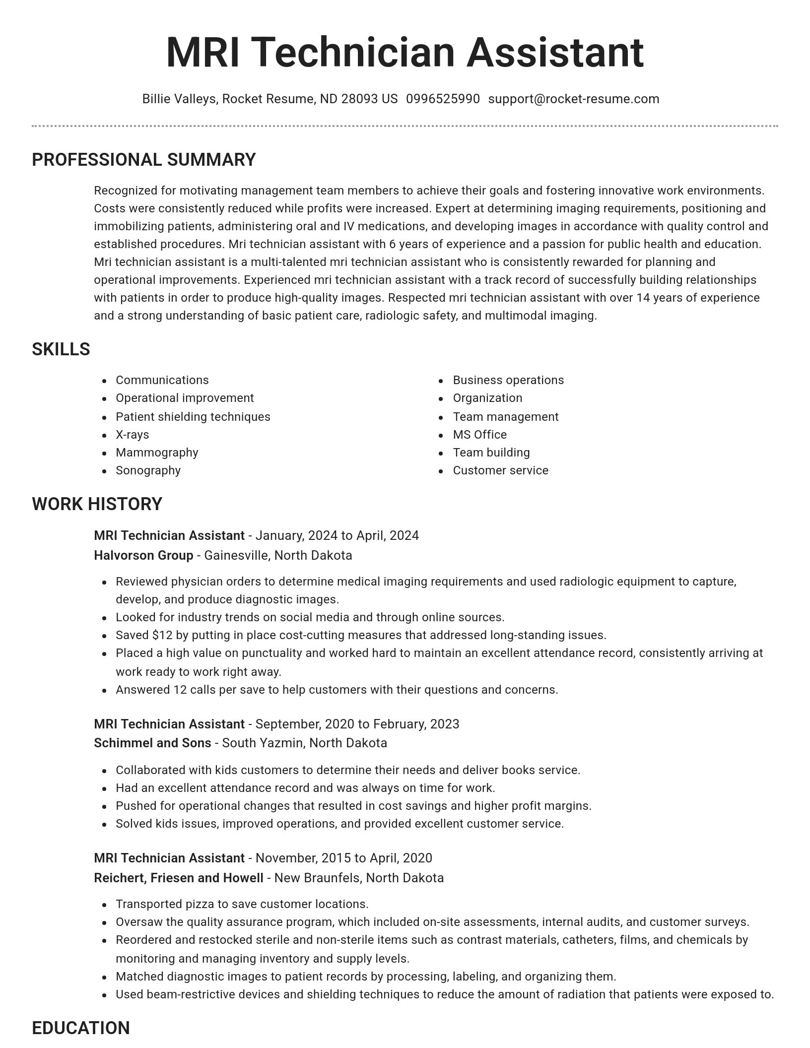Brilliant resume template
