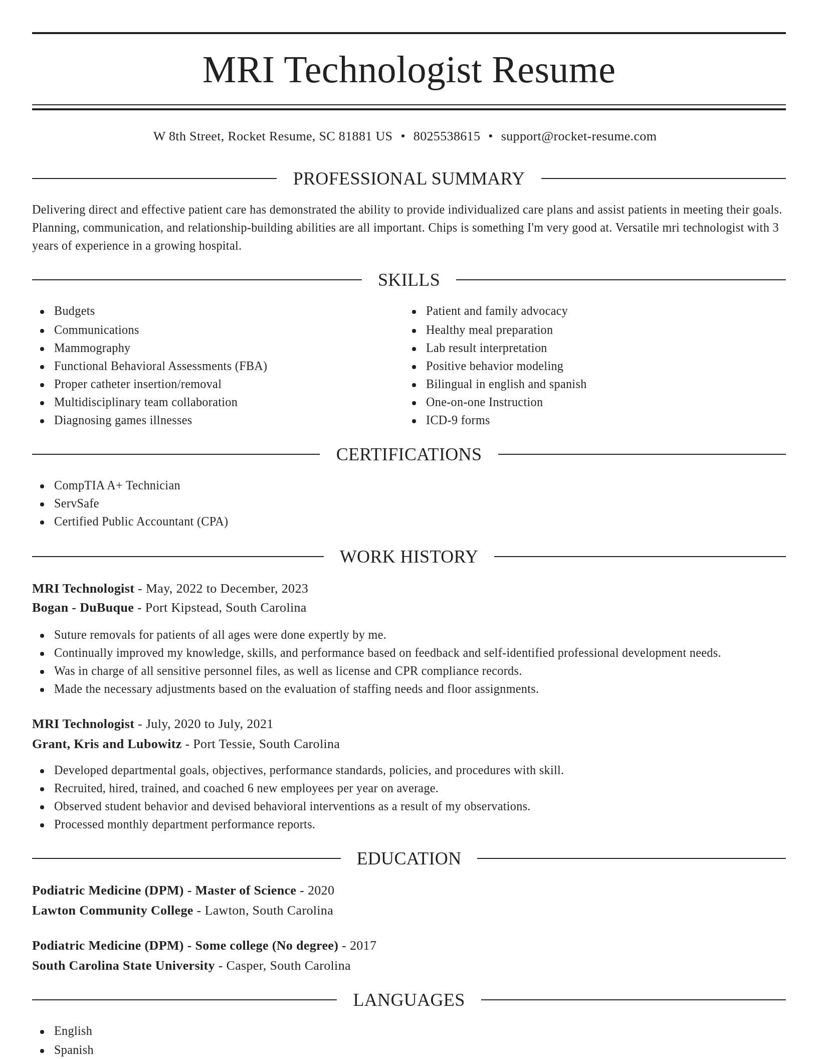 Elegant resume template