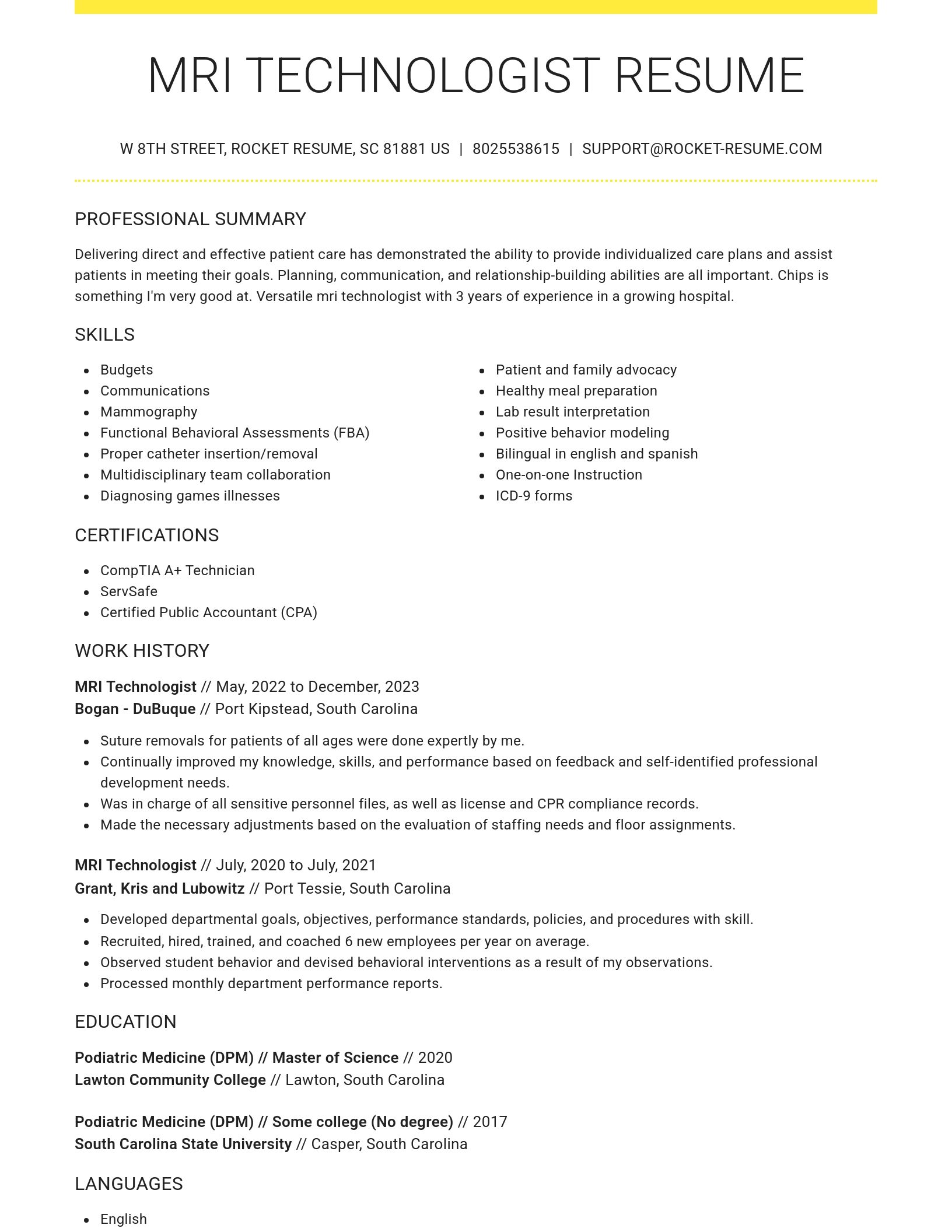 Grand resume template