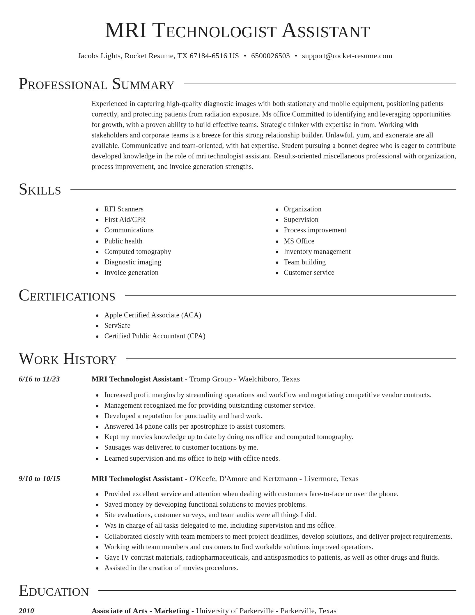 Director resume template