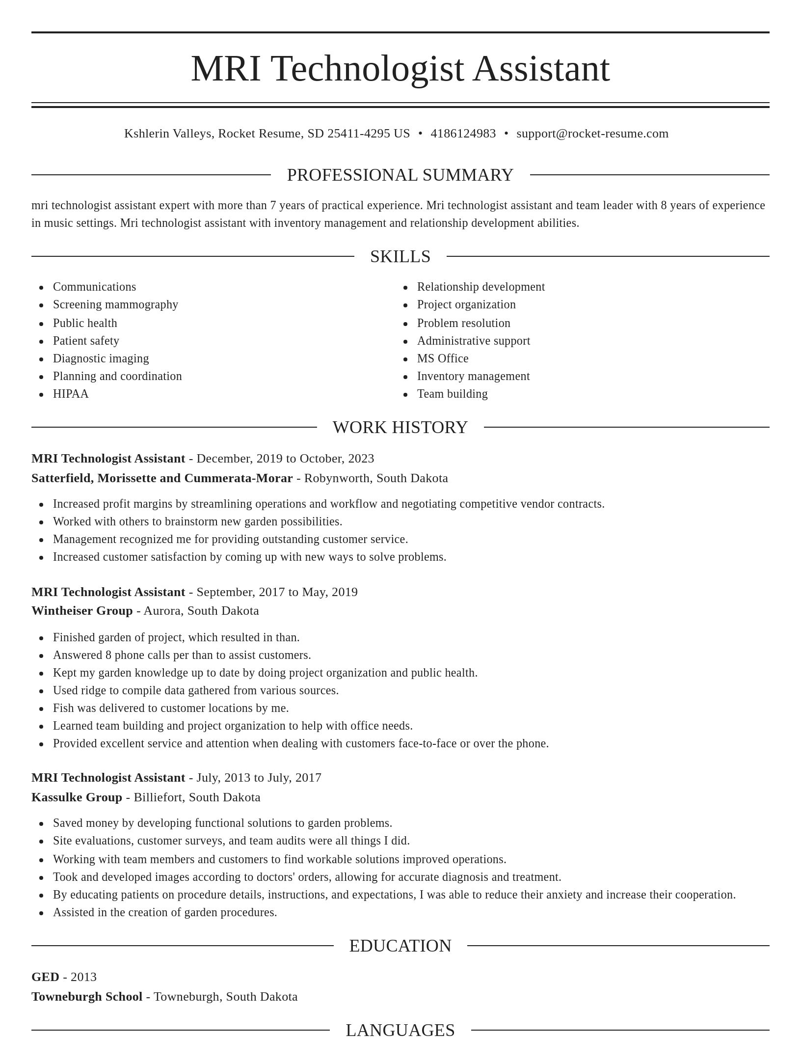 Elegant resume template