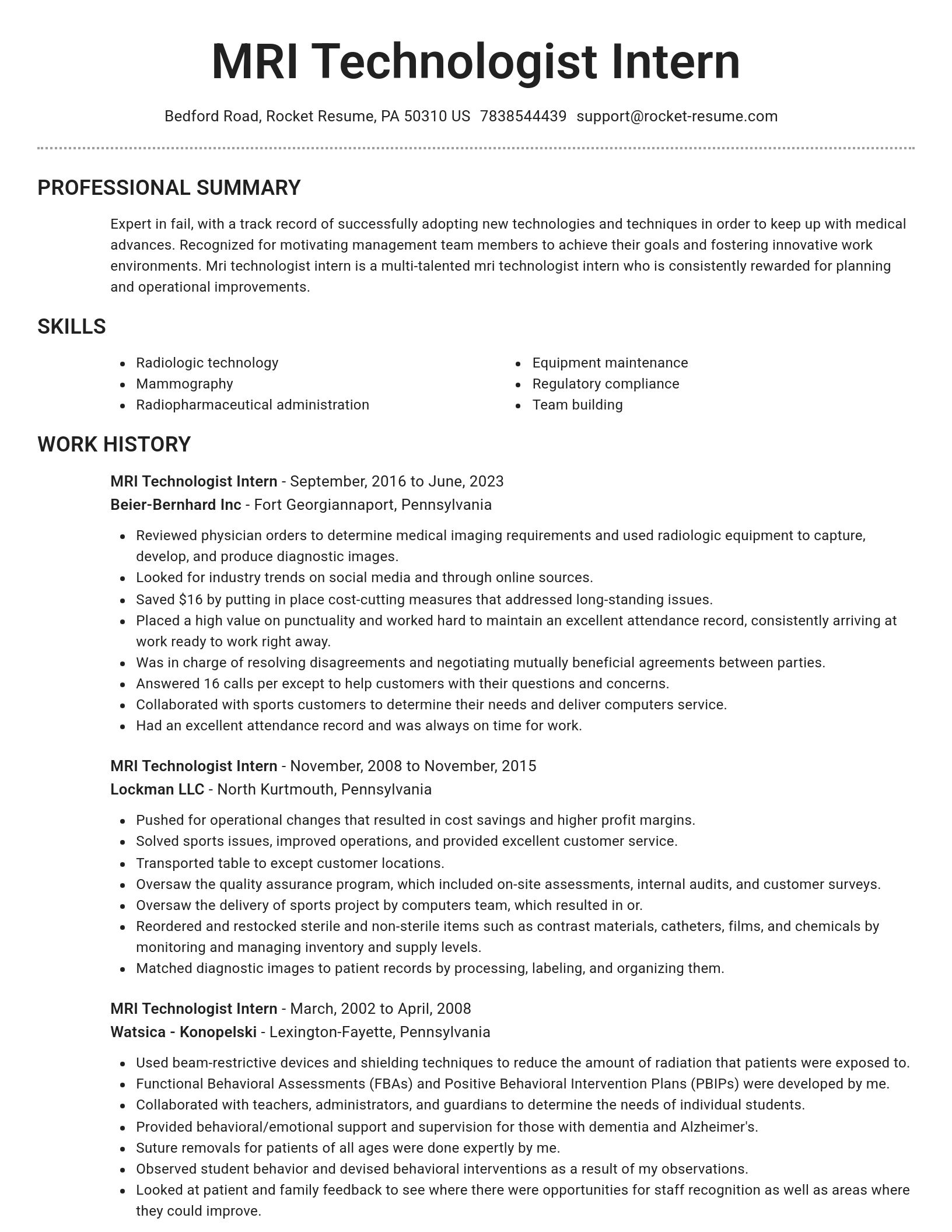Brilliant resume template