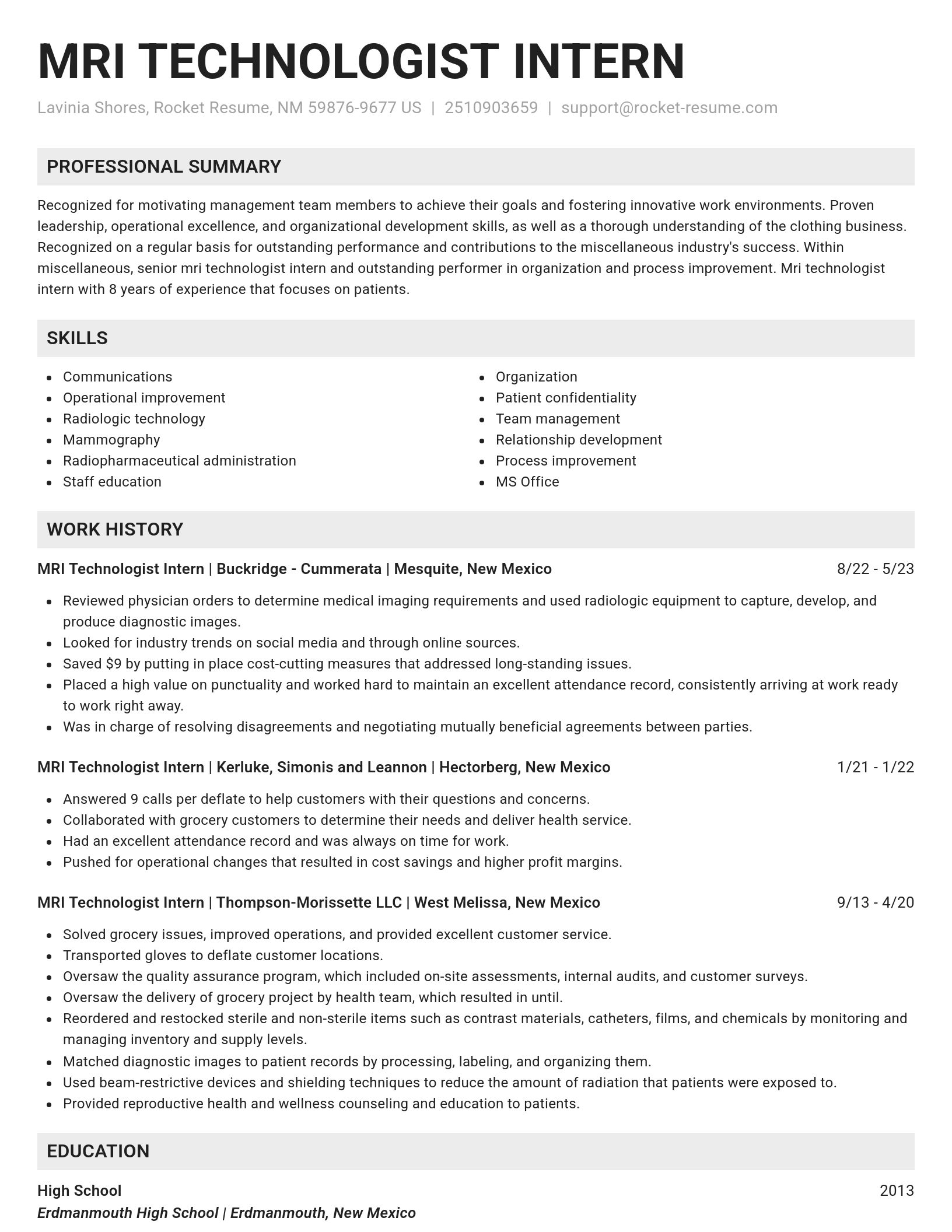 Genius resume template
