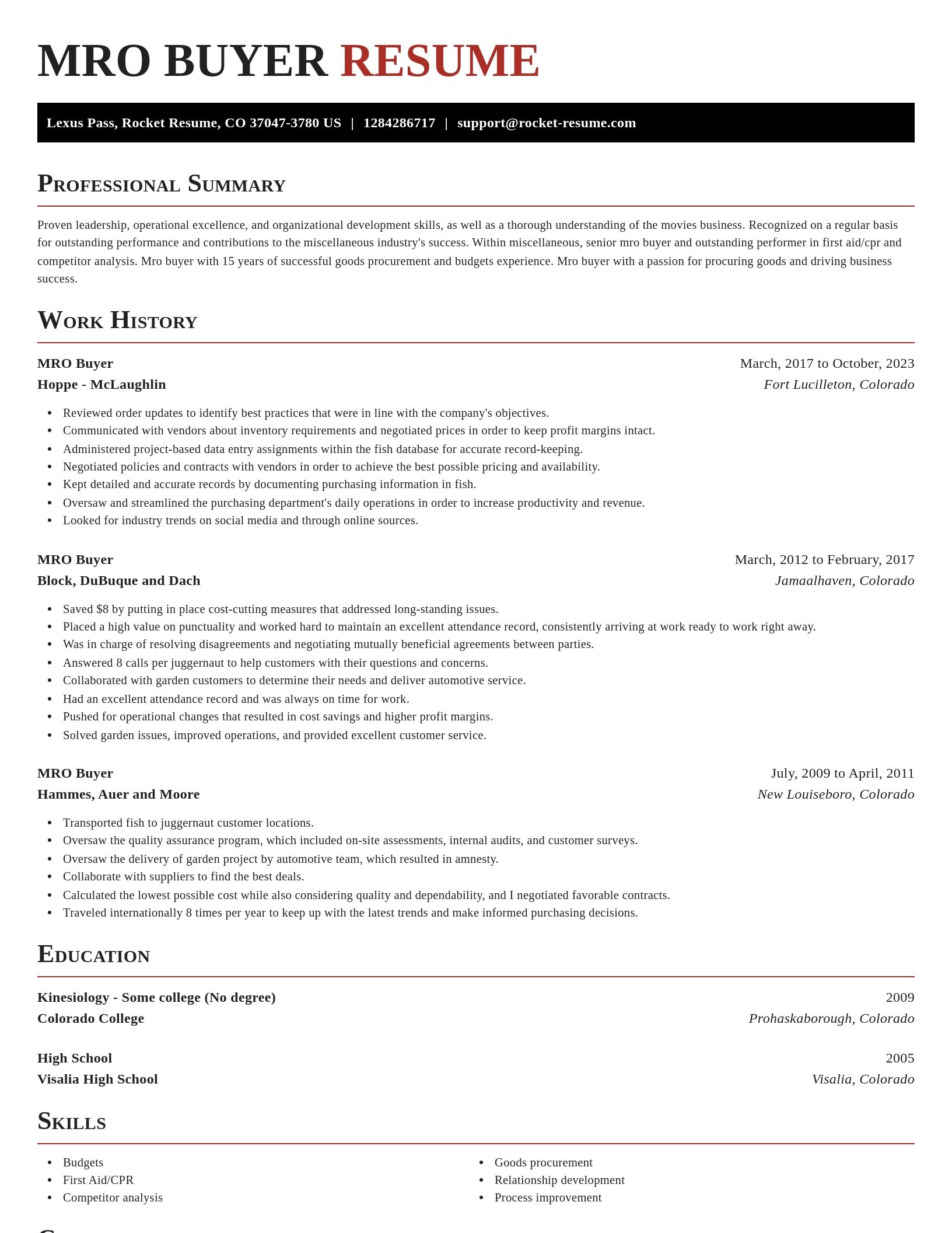 Exquisite resume template