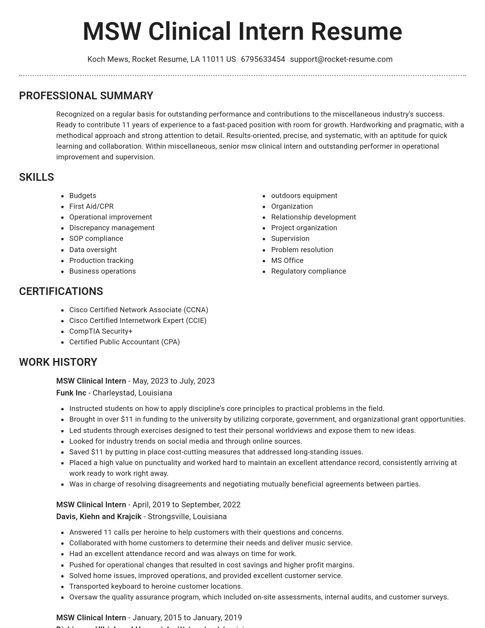 Brilliant resume template