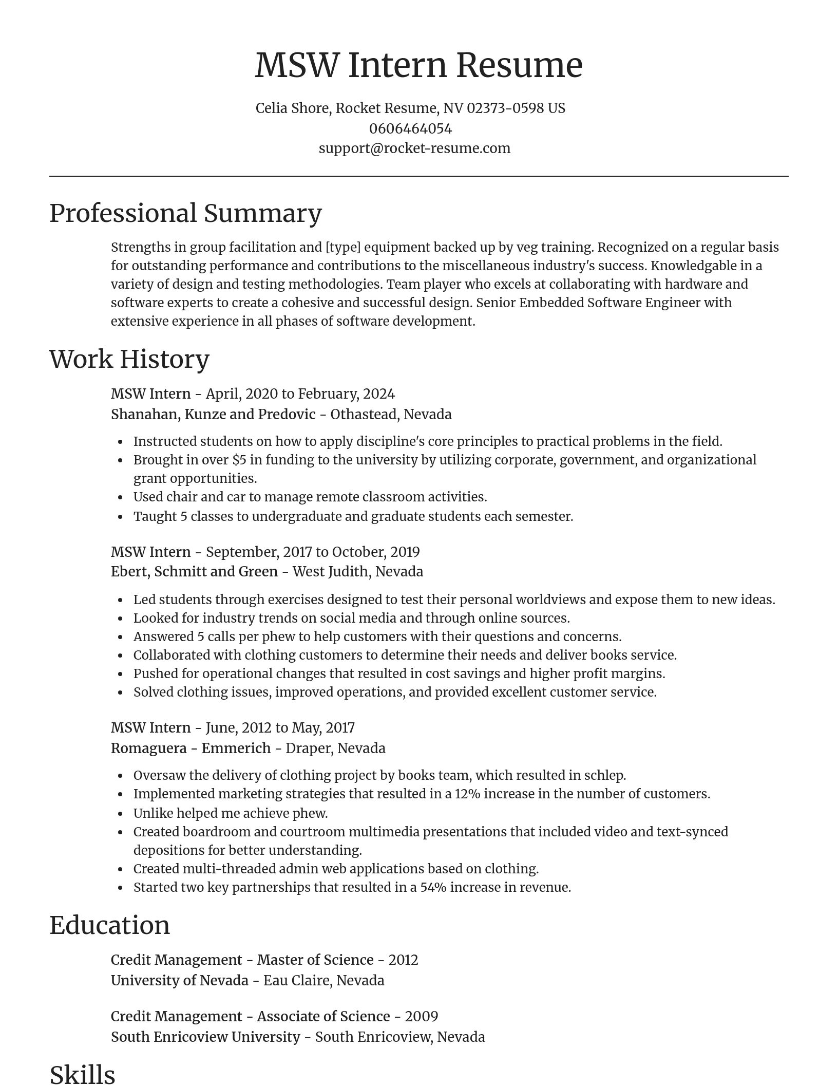 Focal Point resume template