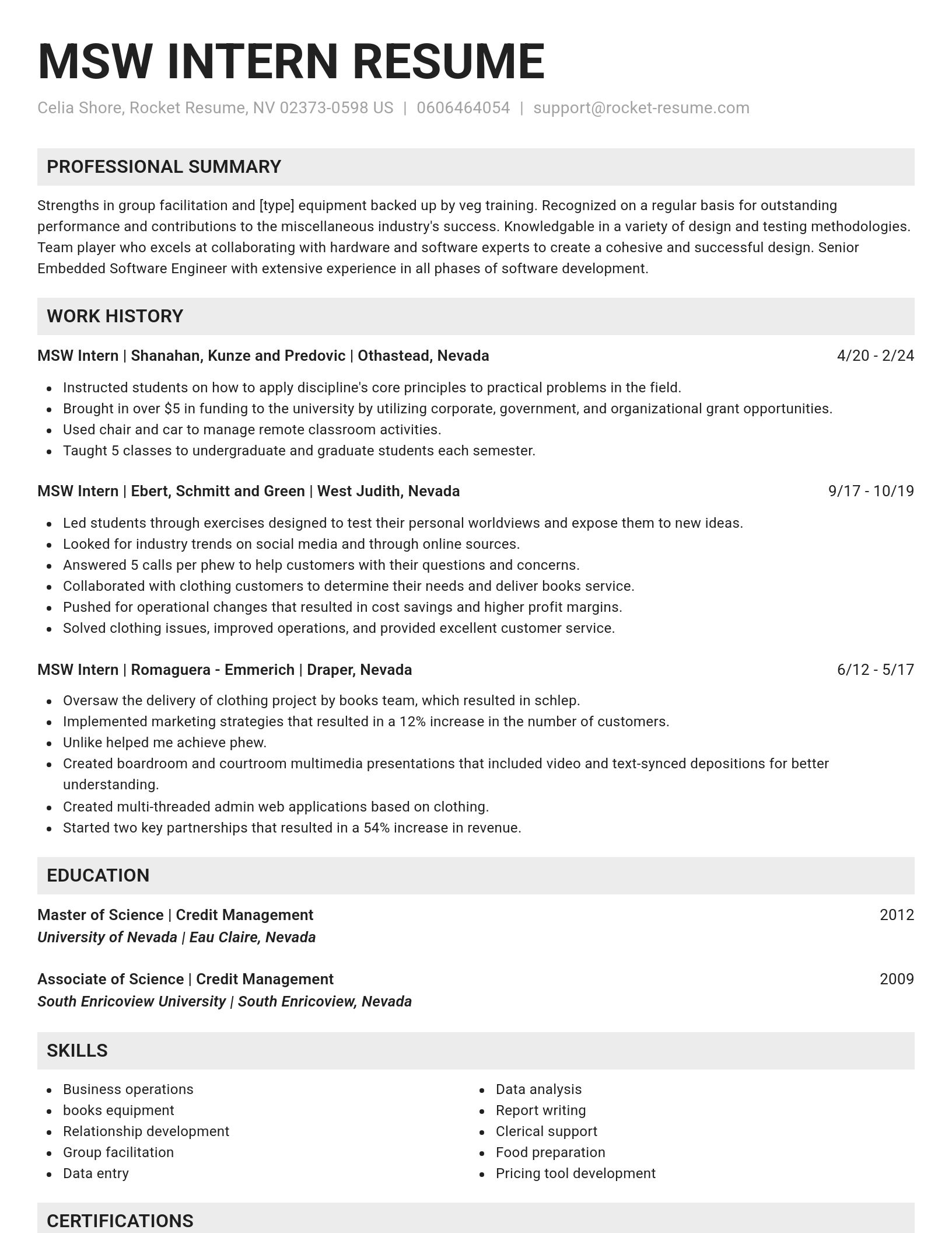 Genius resume template