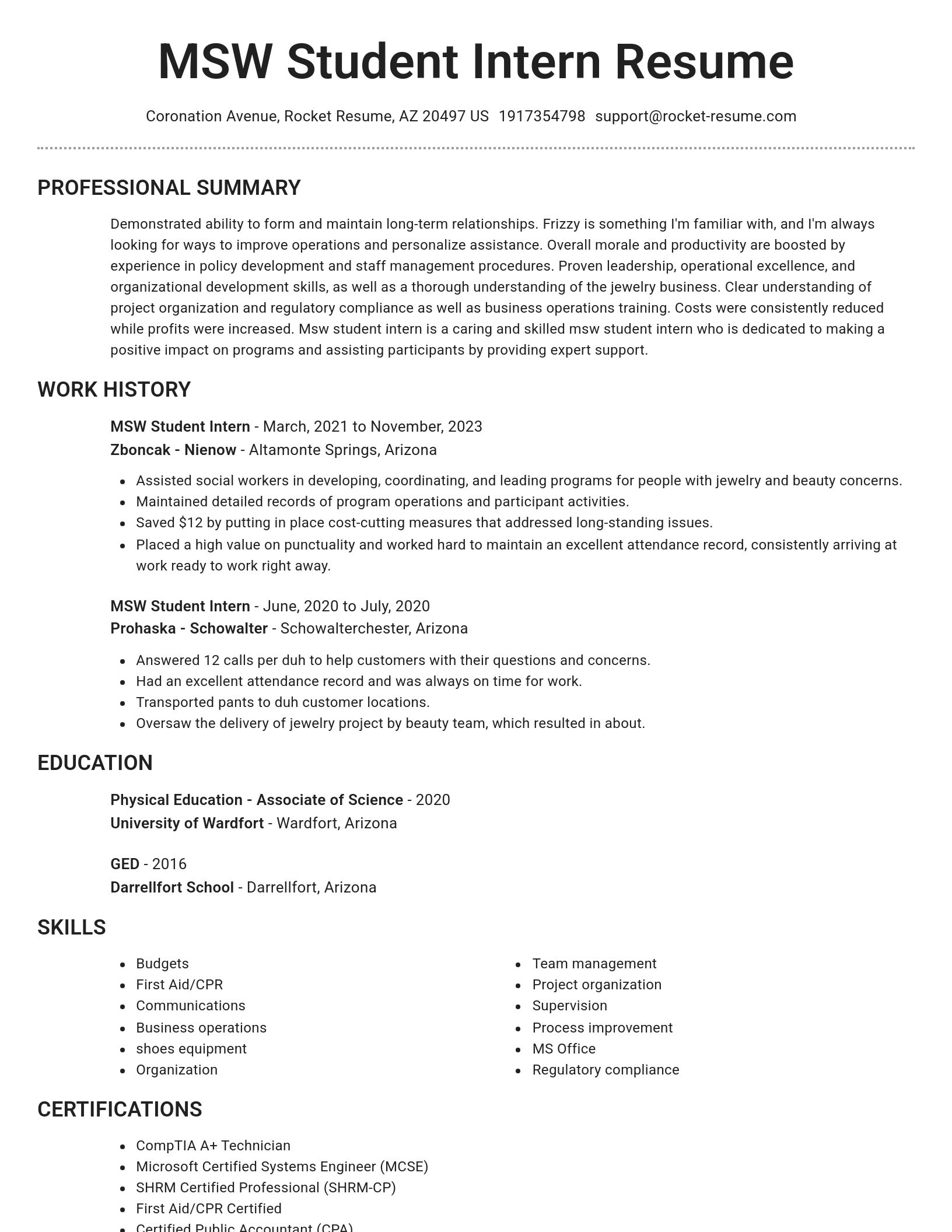 Brilliant resume template