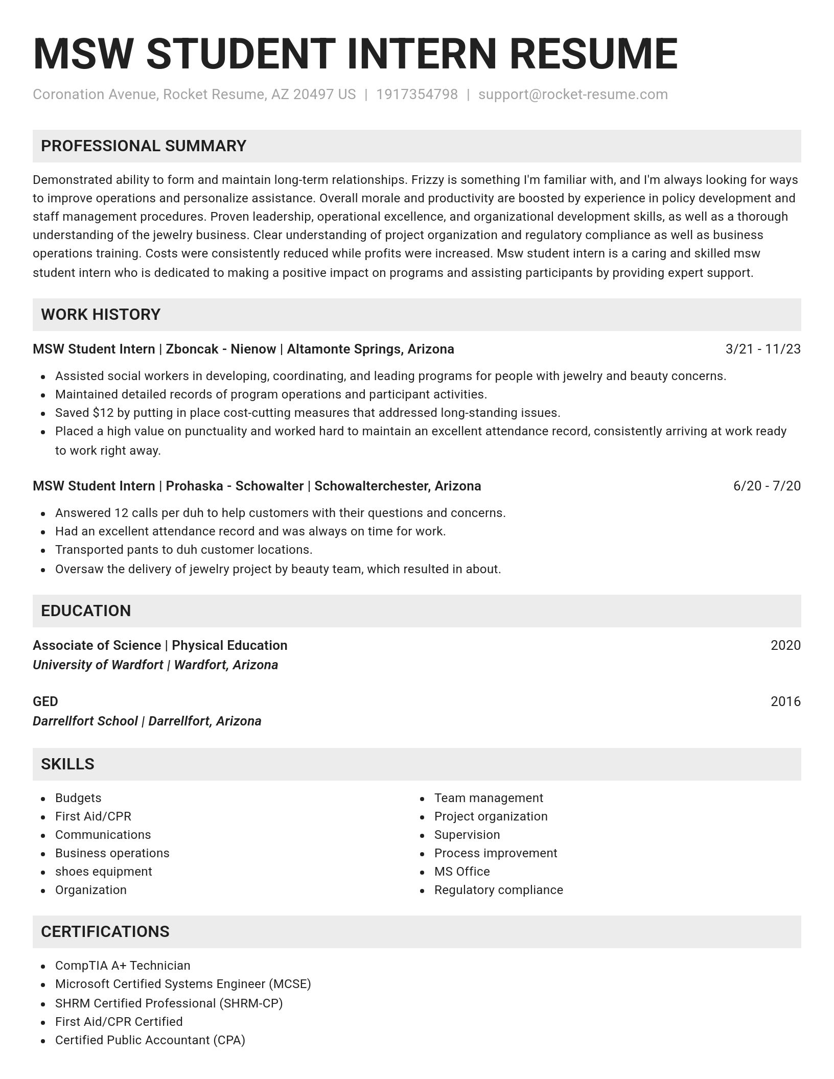 Genius resume template