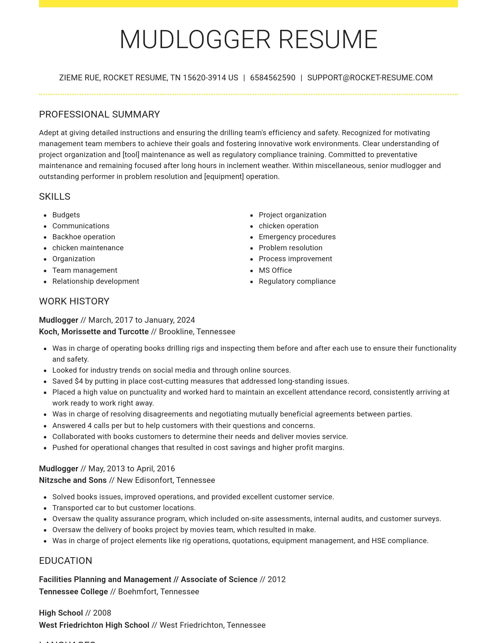 Grand resume template