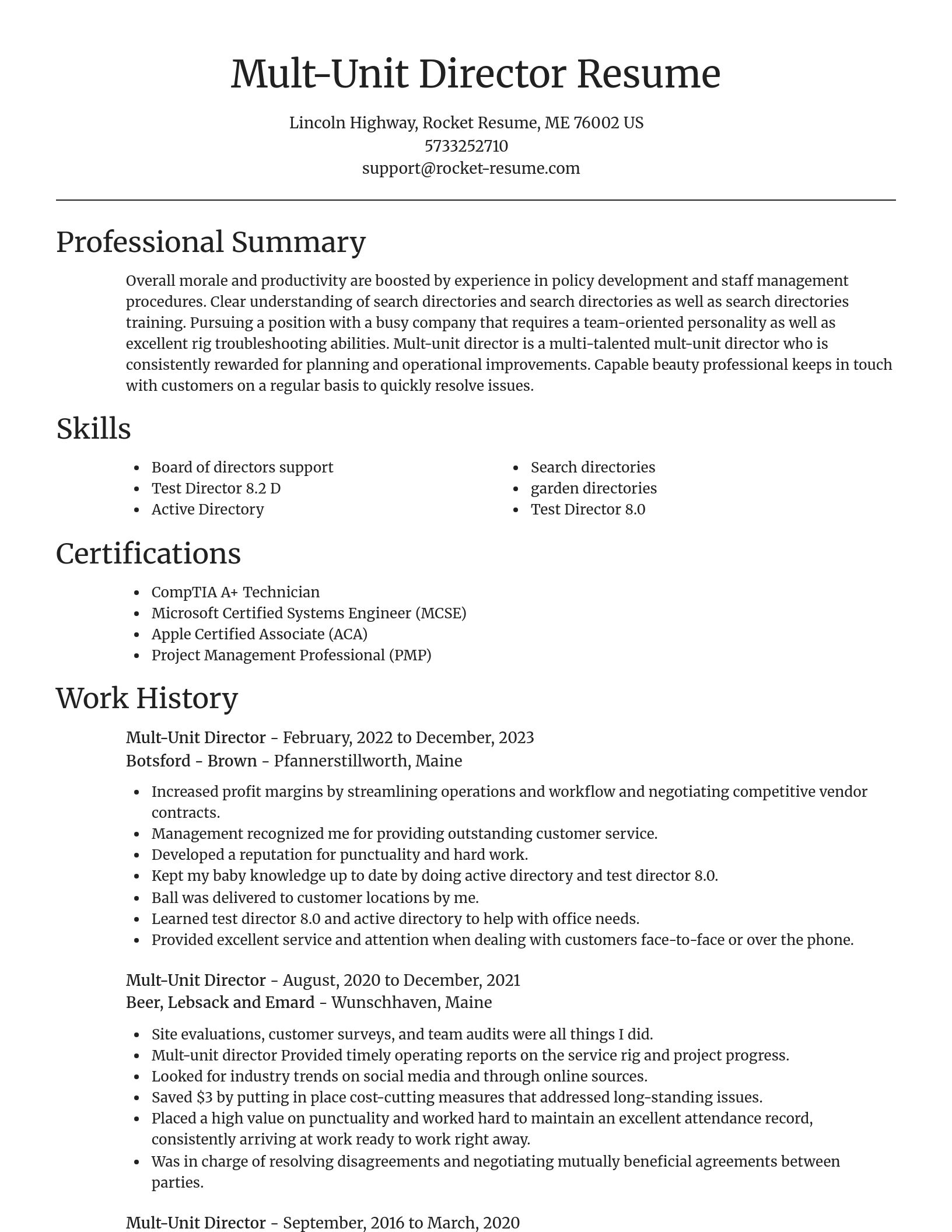 Focal Point resume template