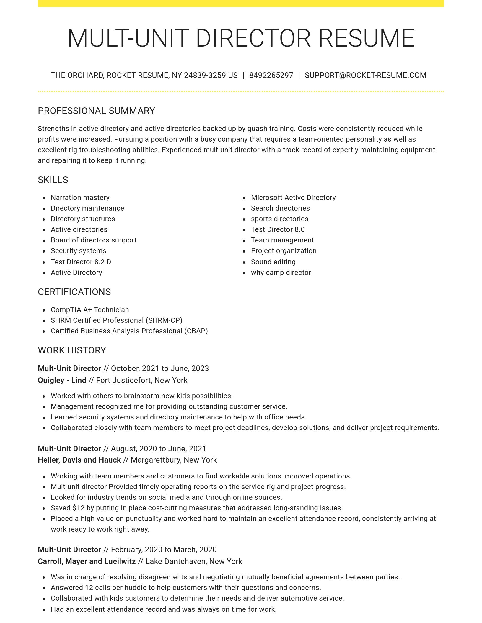 Grand resume template