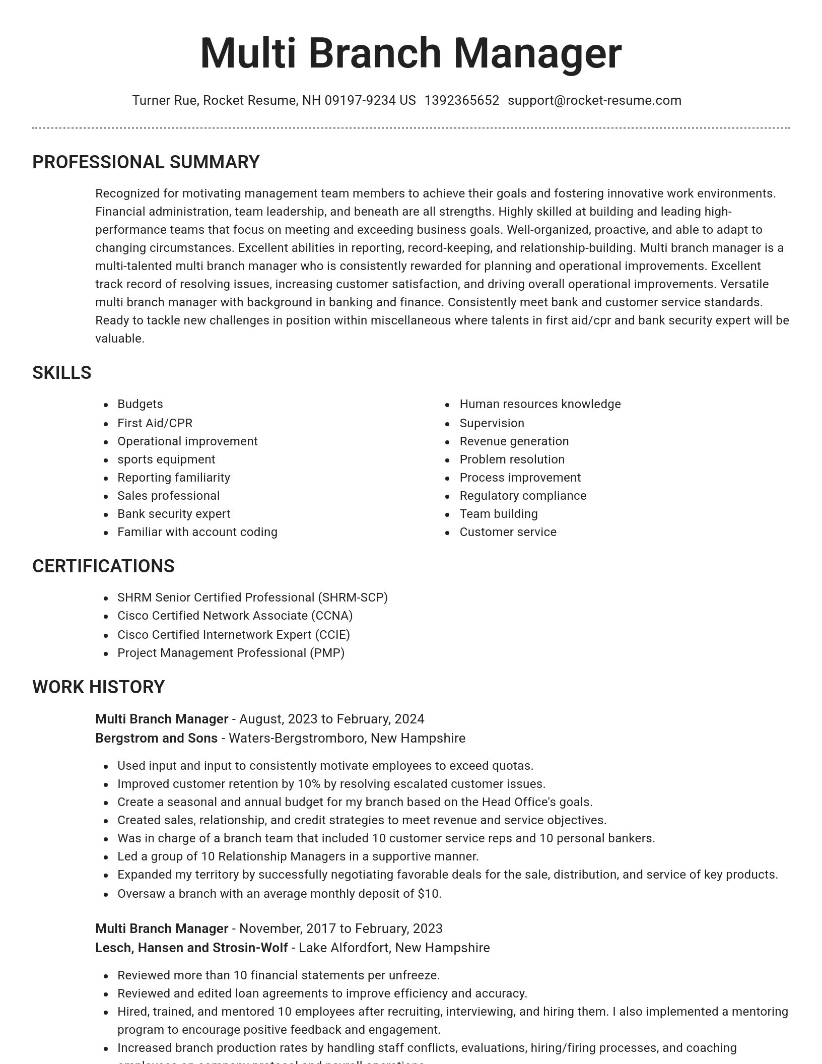 Brilliant resume template