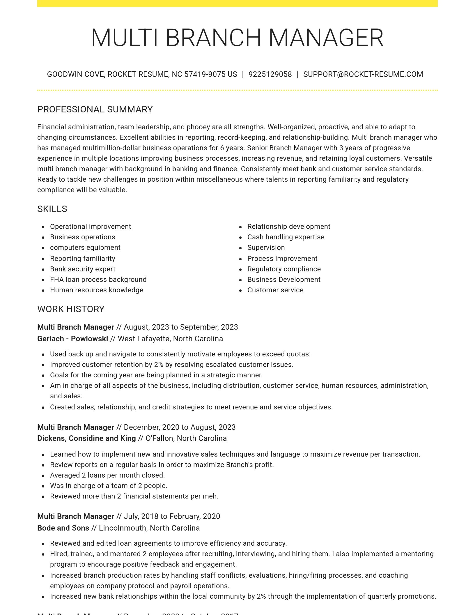 Grand resume template