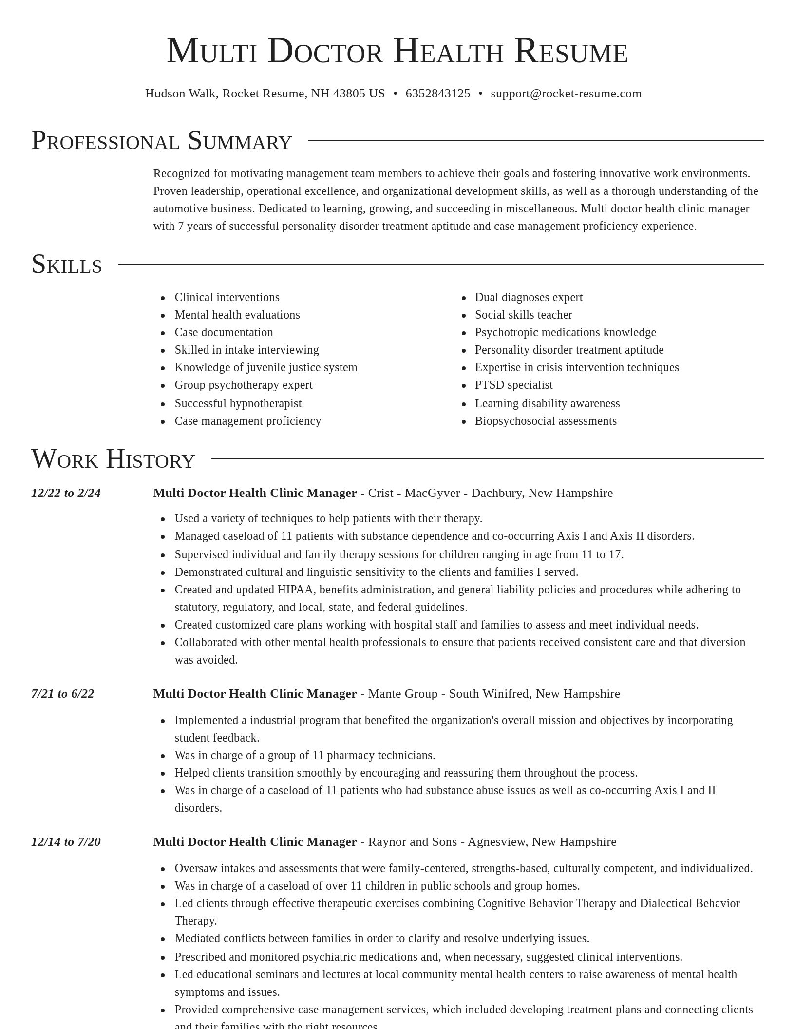 Director resume template