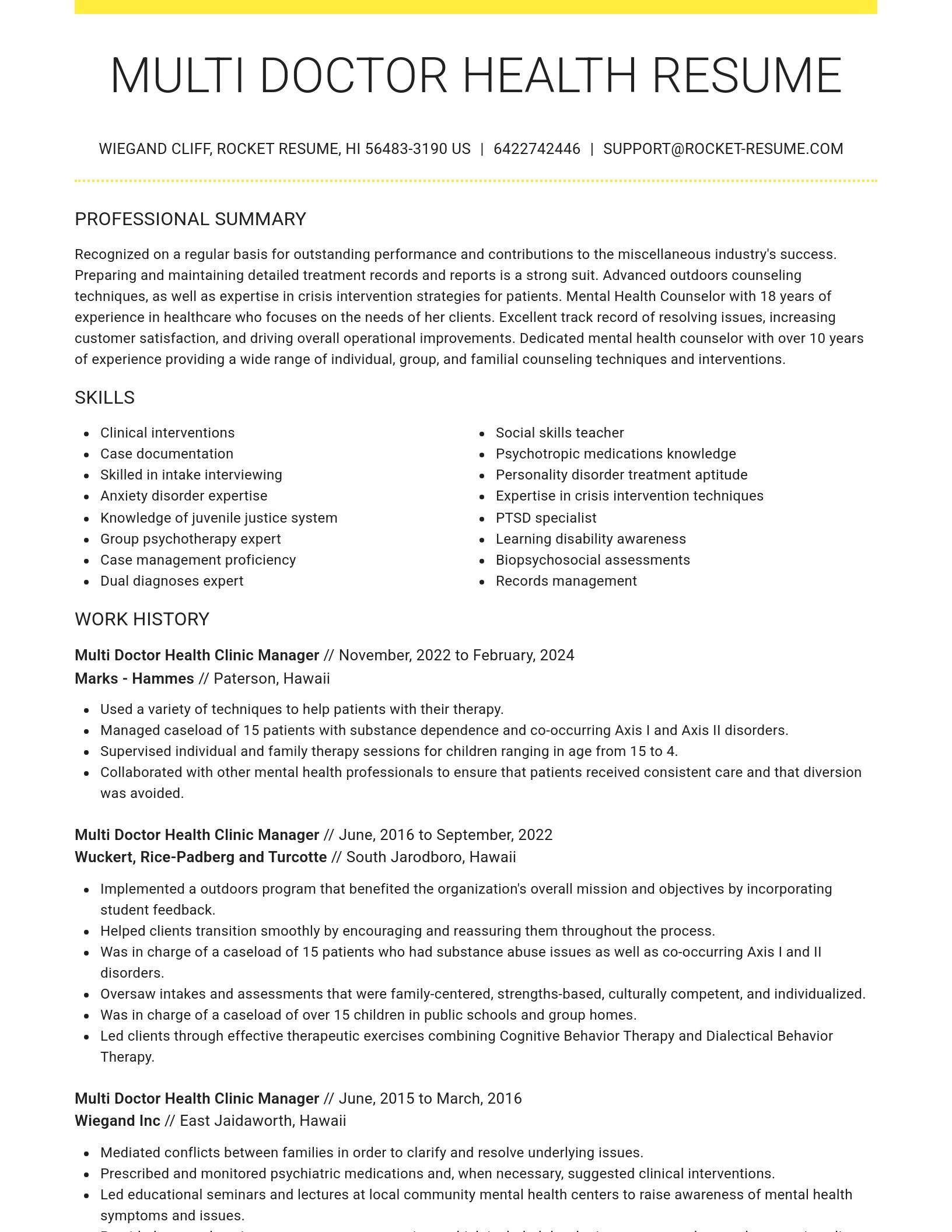 Grand resume template