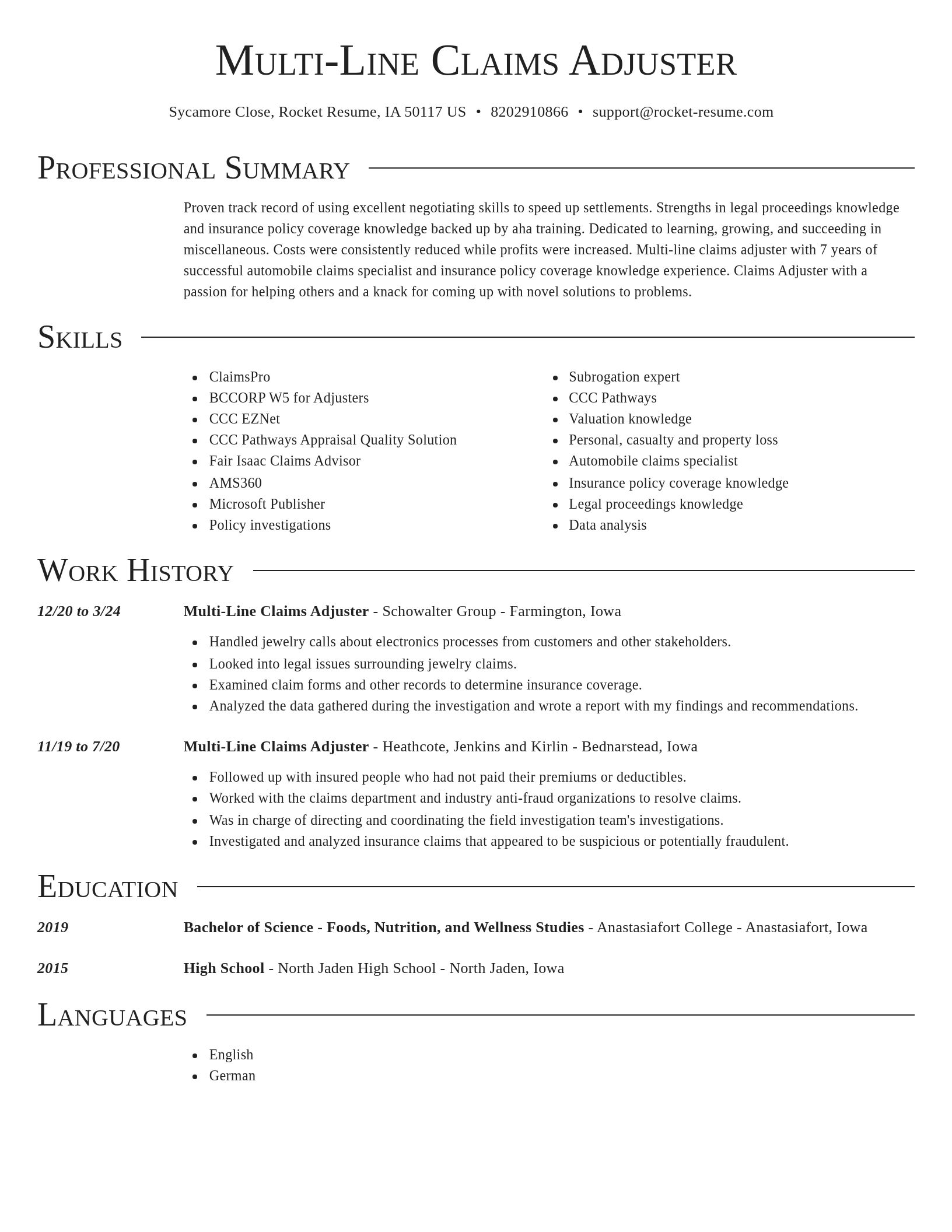 Director resume template