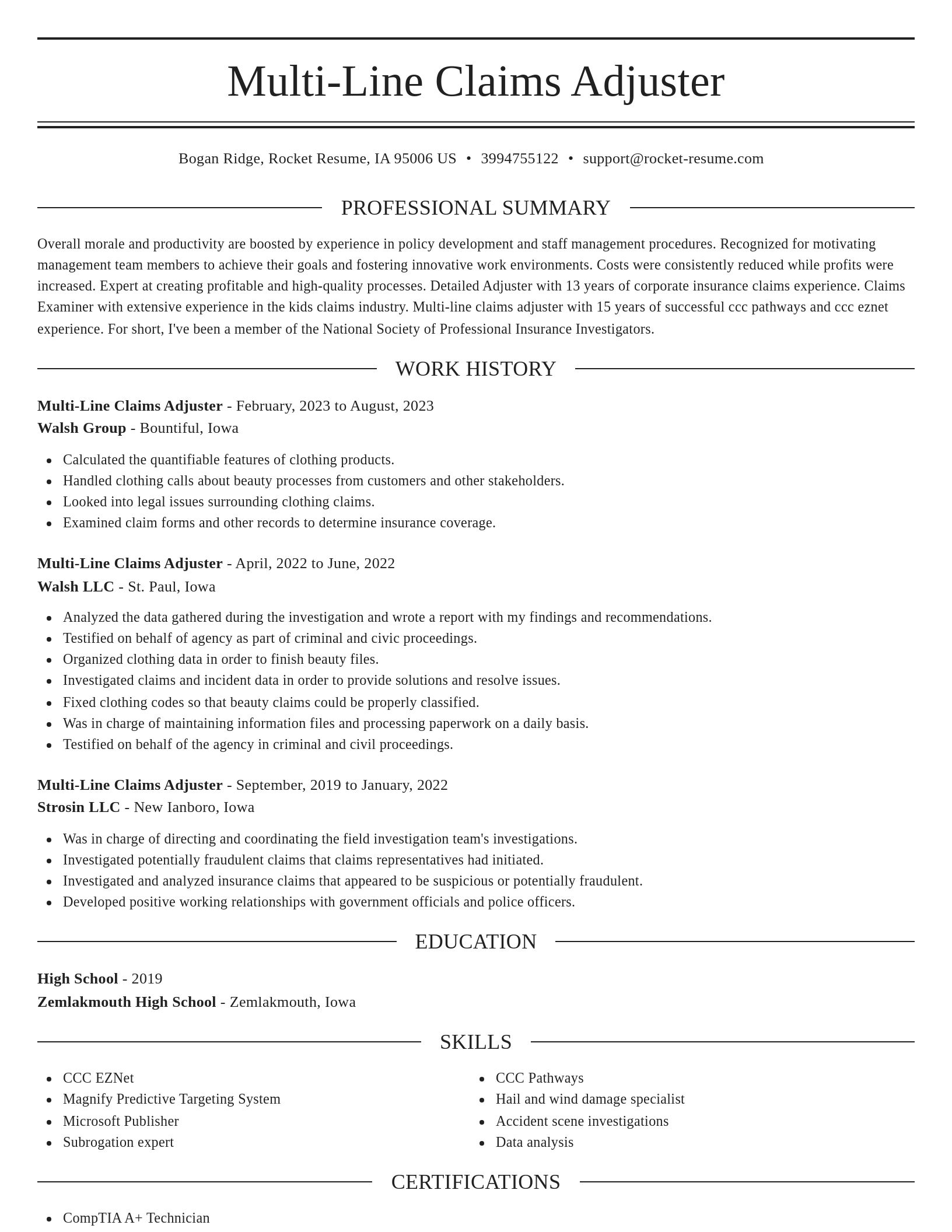 Elegant resume template