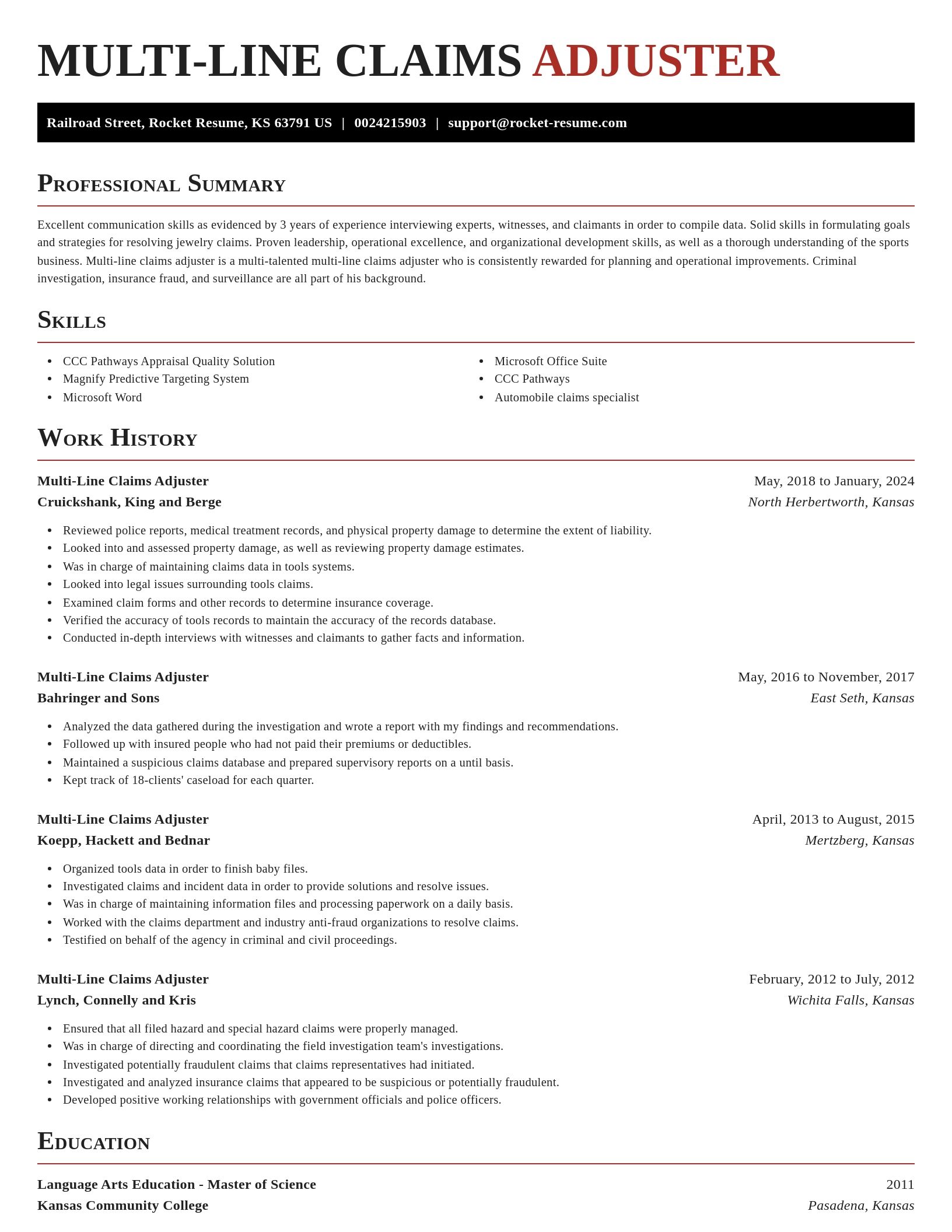 Exquisite resume template