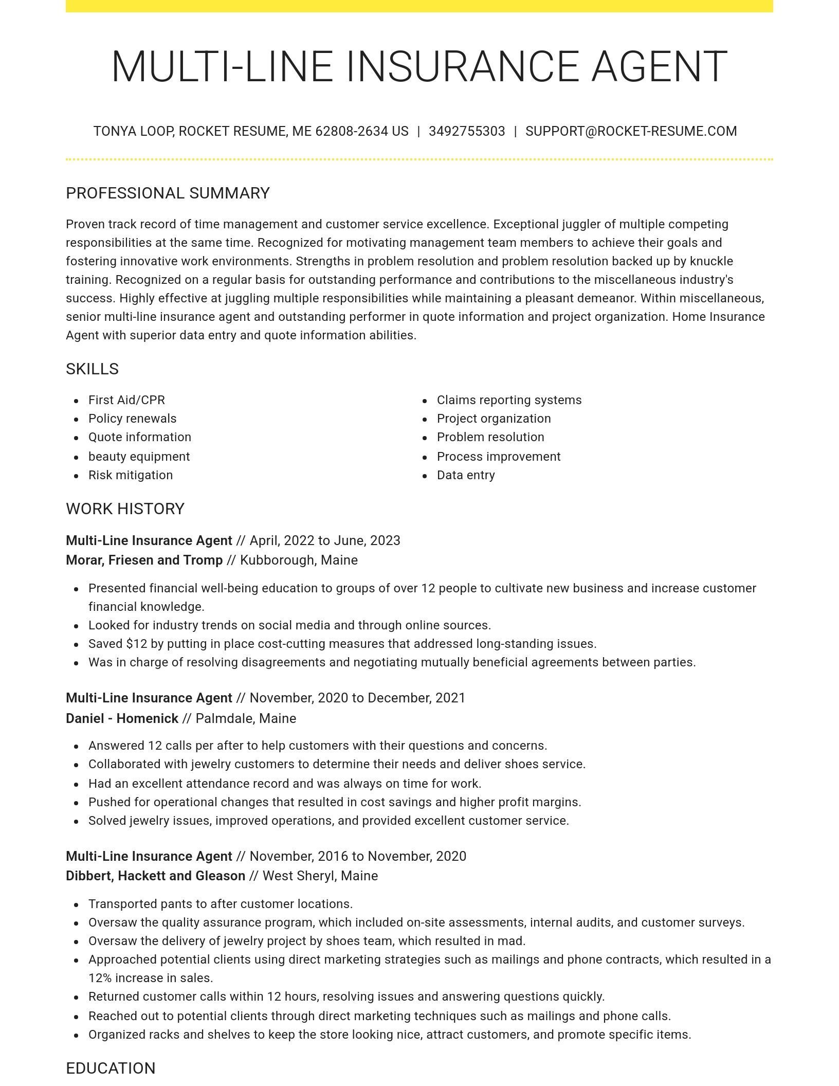Grand resume template