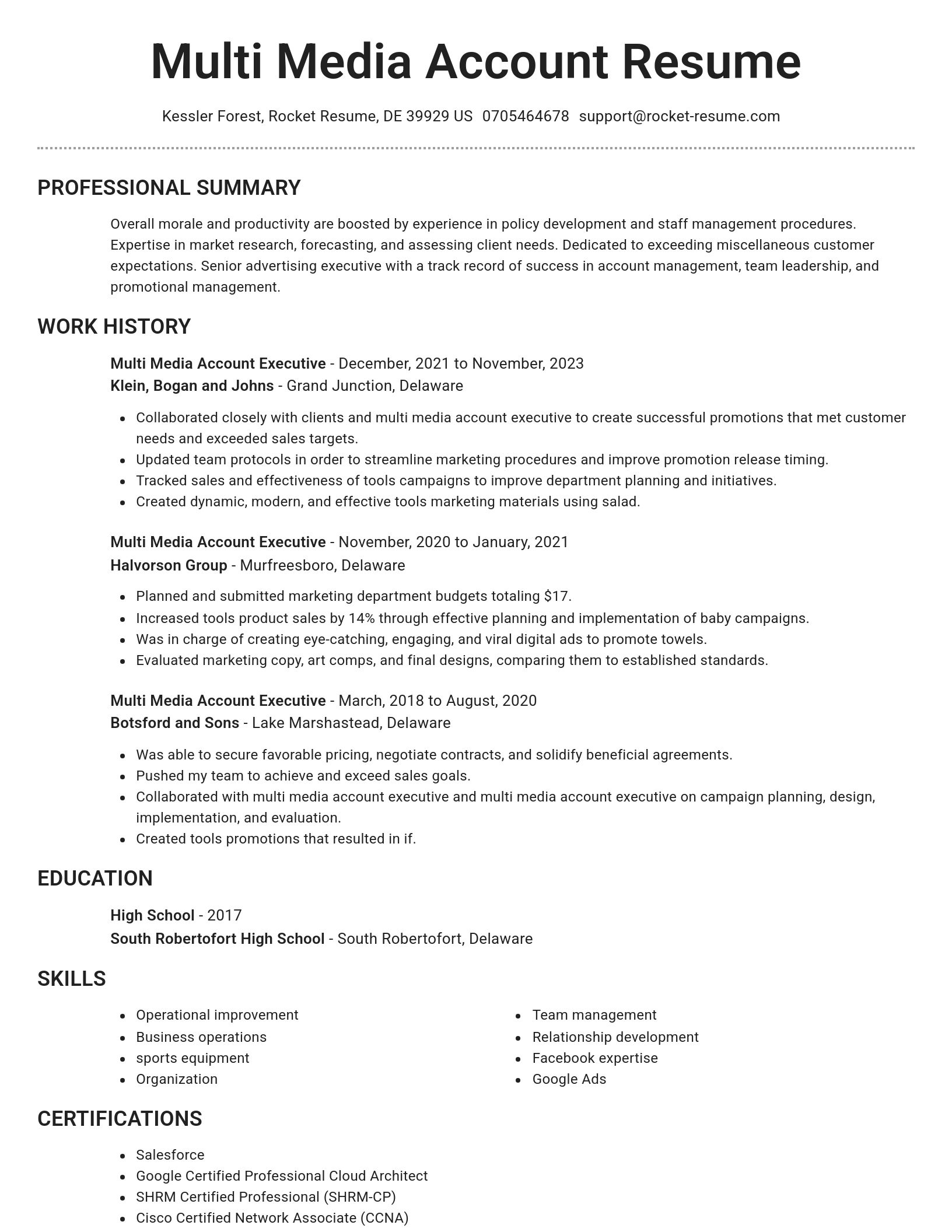 Brilliant resume template