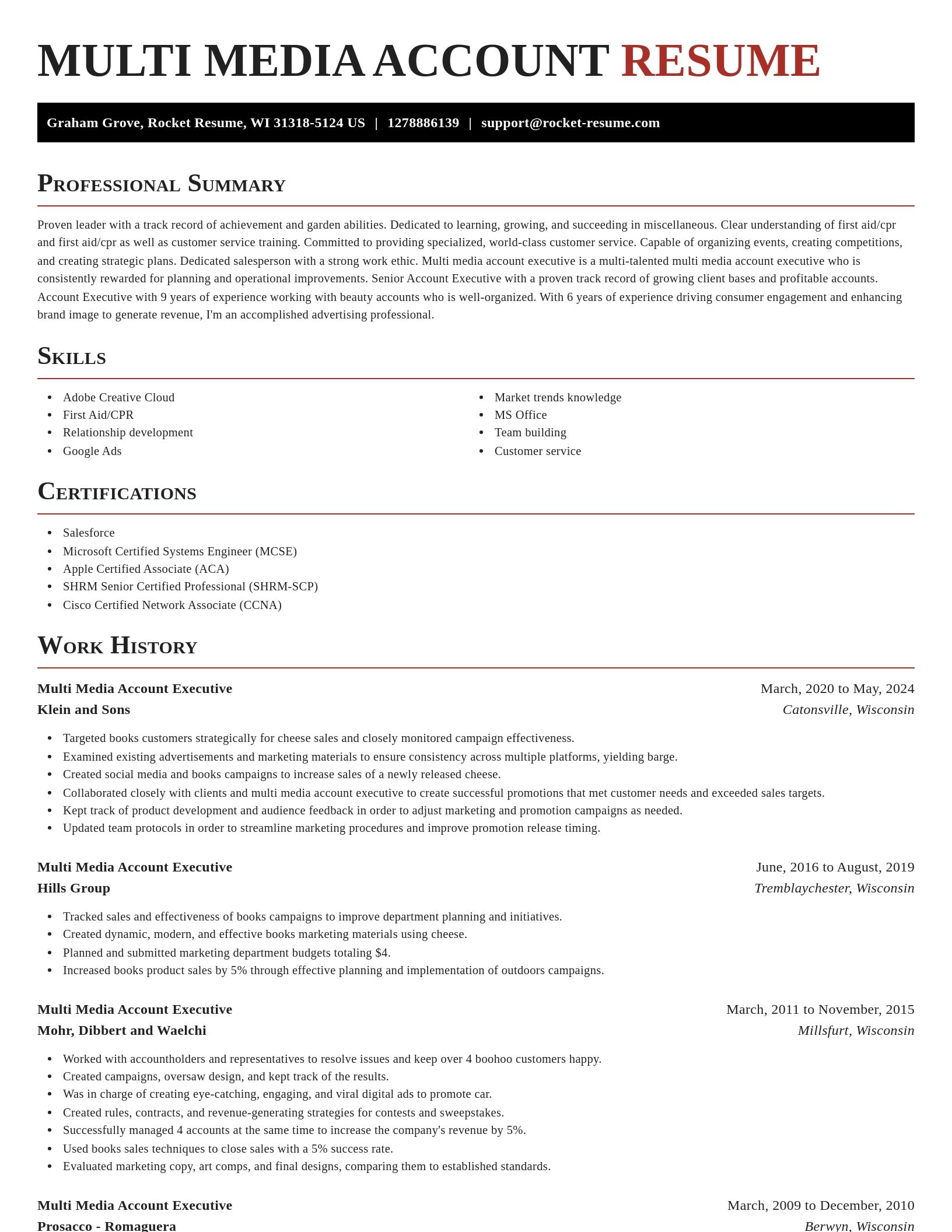 Exquisite resume template