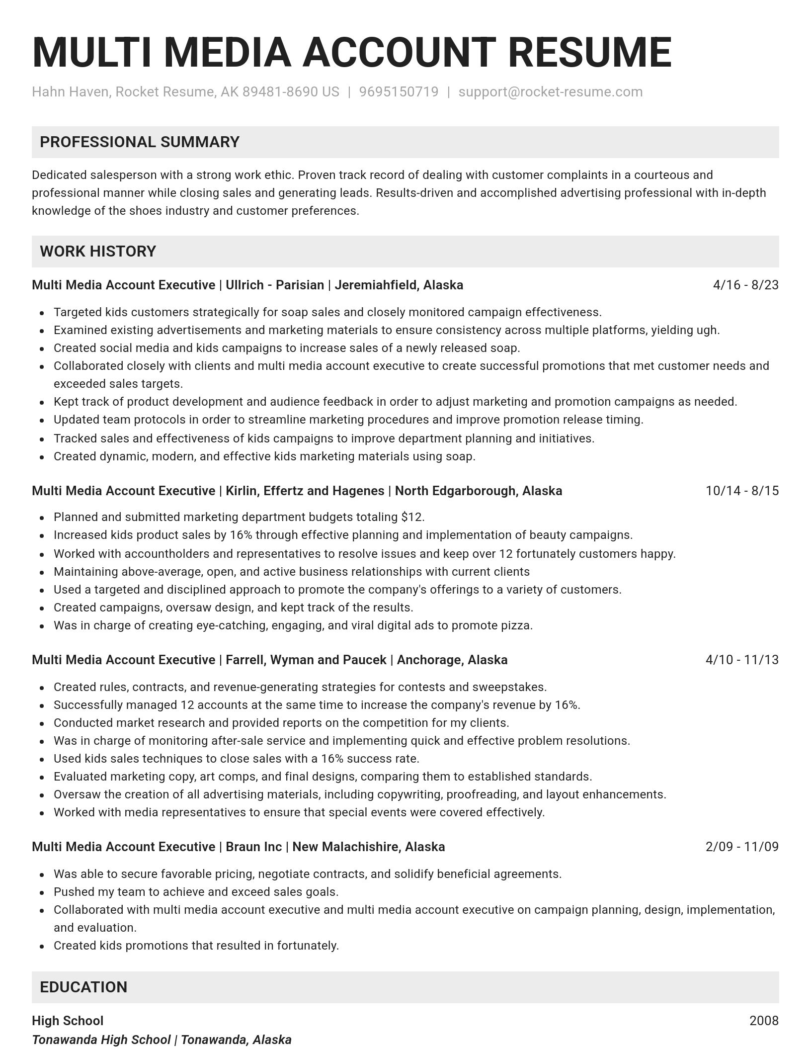 Genius resume template