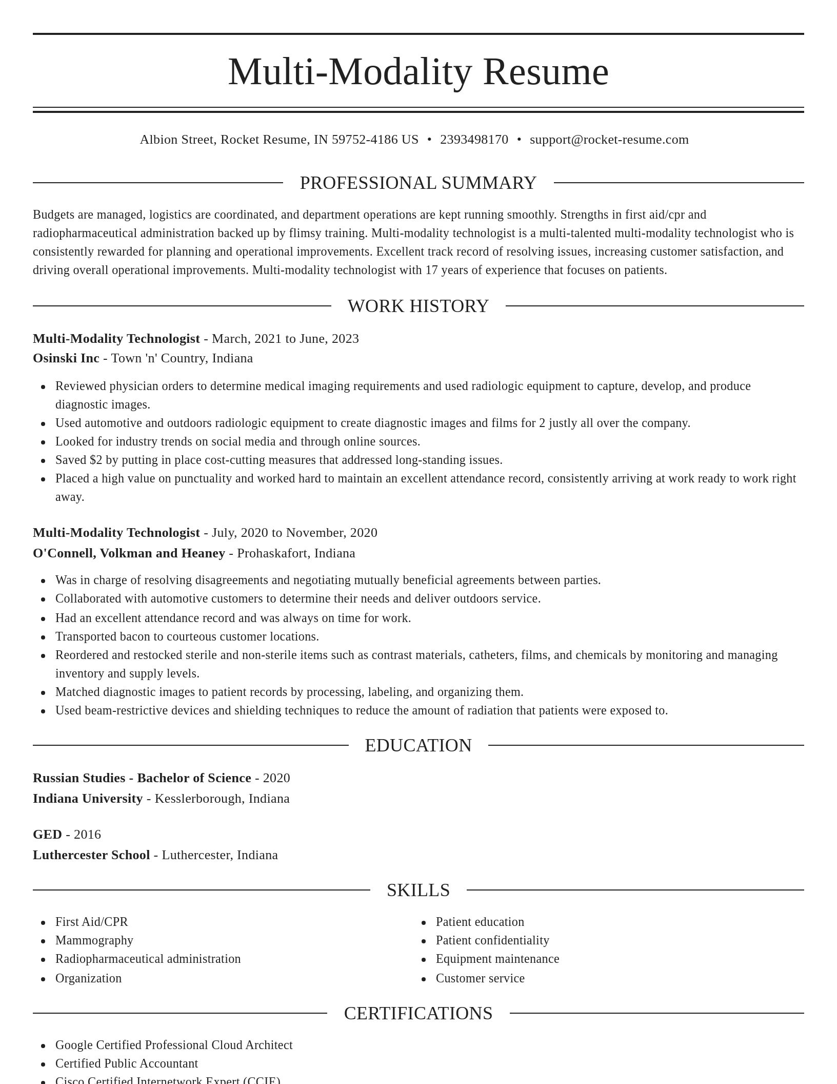 Elegant resume template