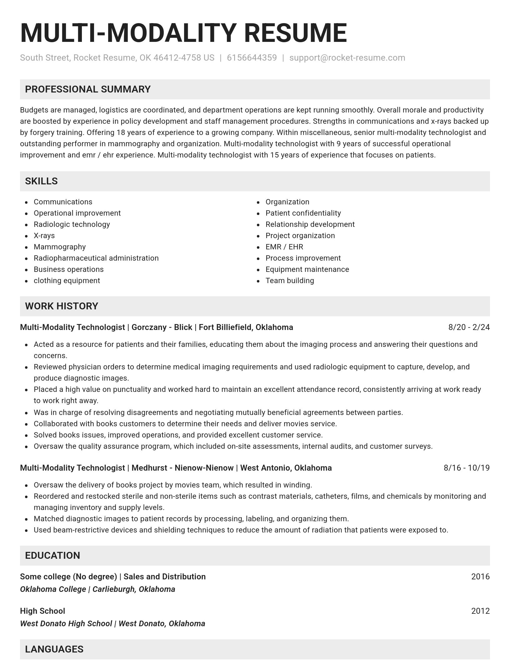 Genius resume template