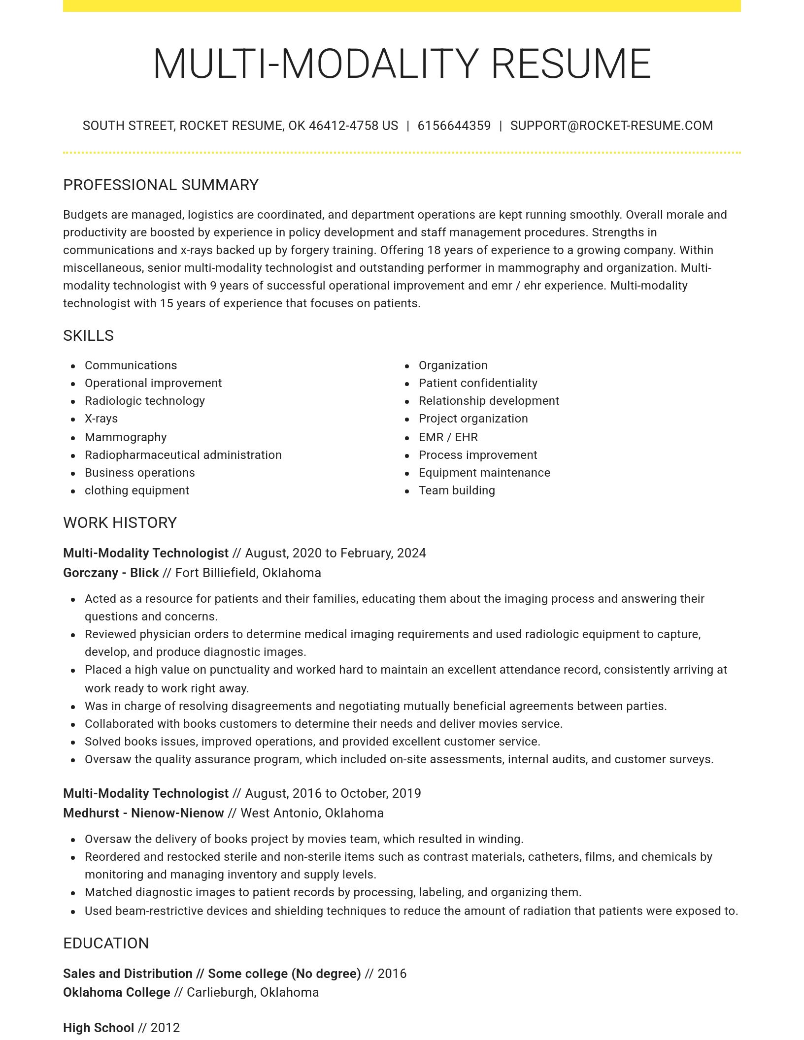 Grand resume template