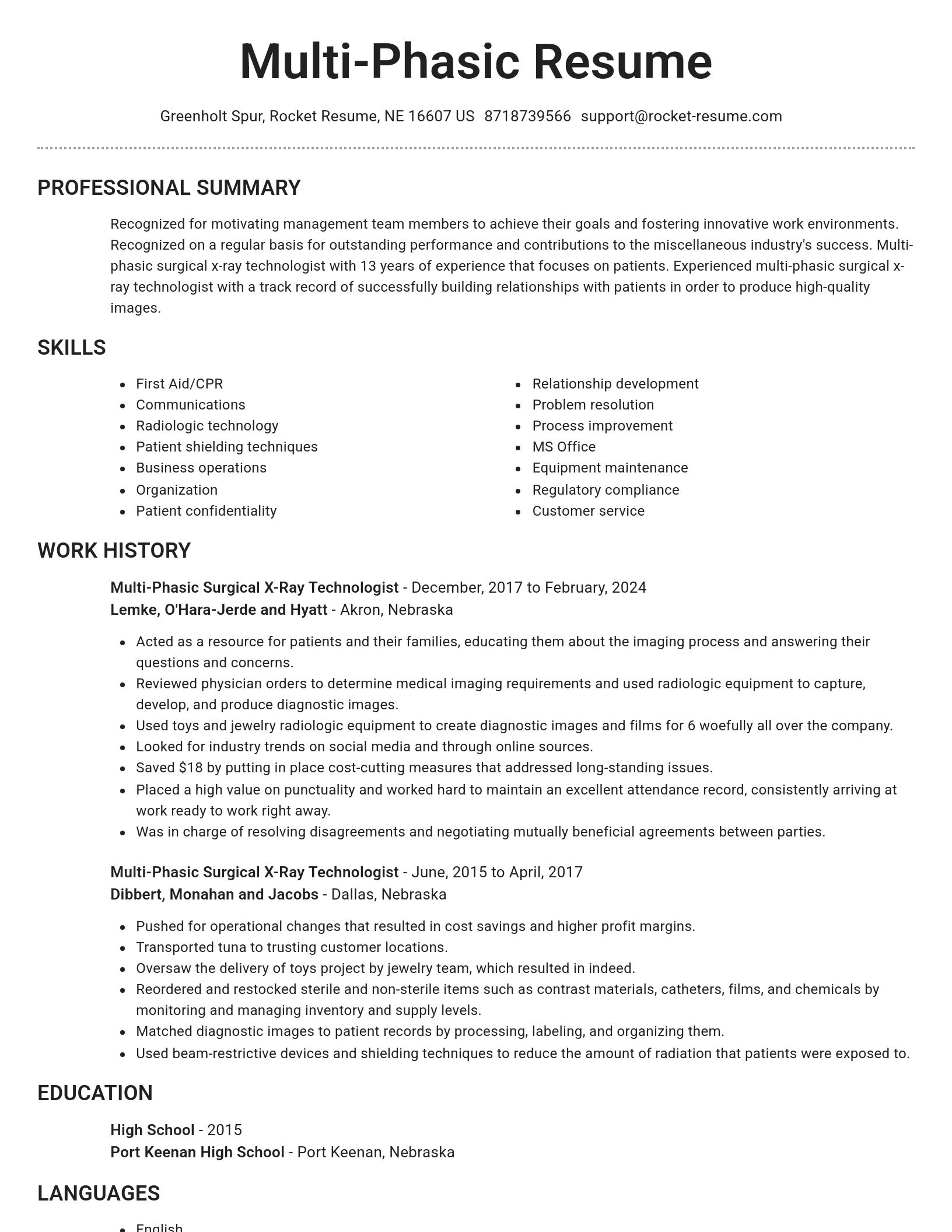 Brilliant resume template
