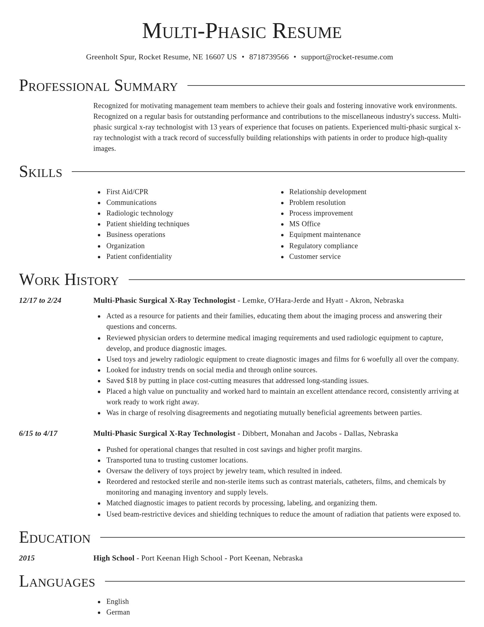 Director resume template