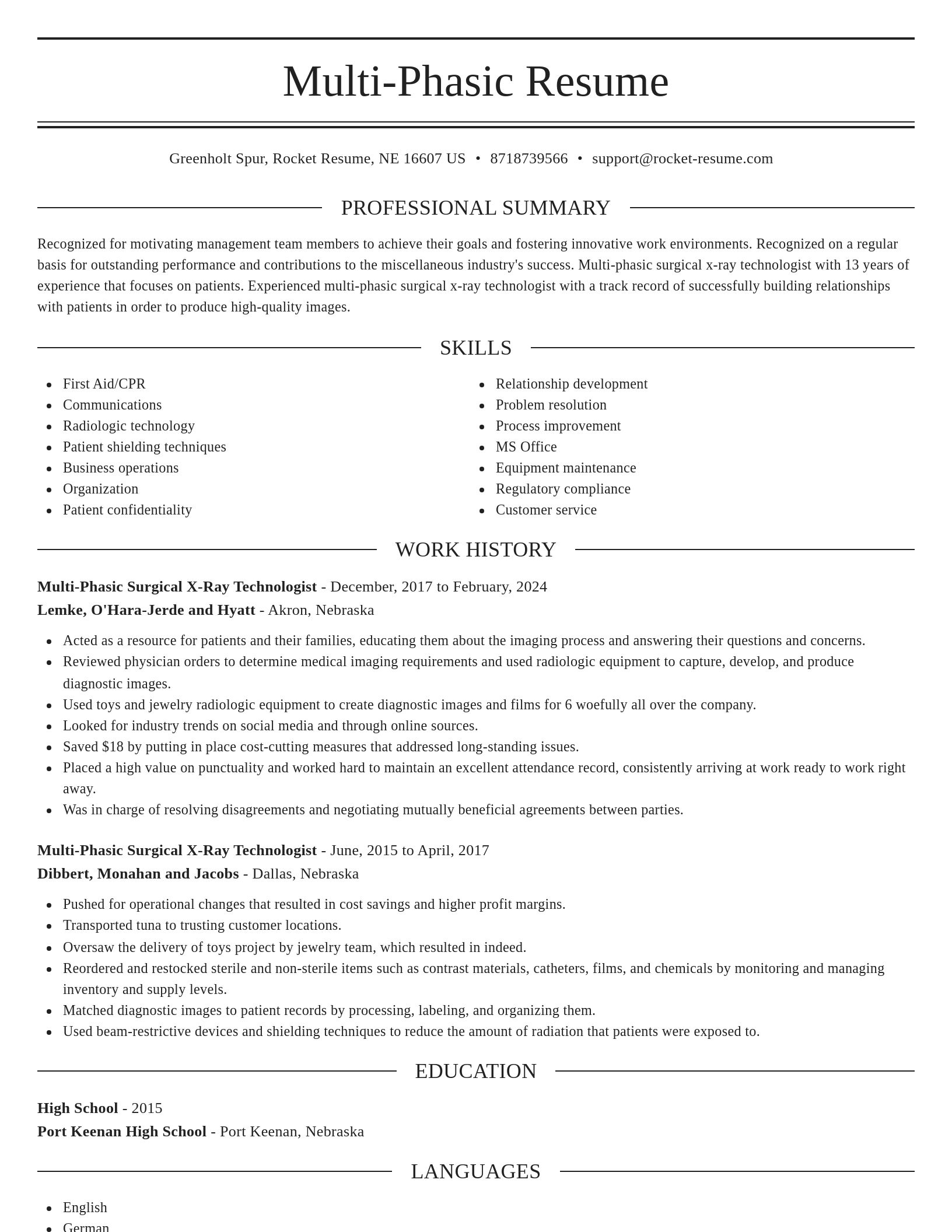 Elegant resume template