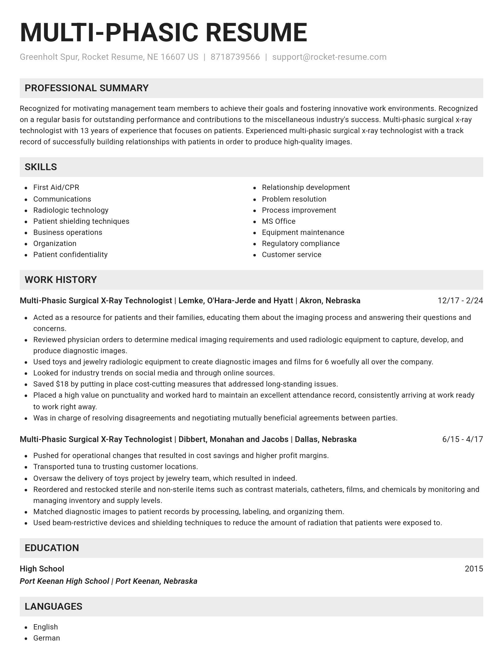 Genius resume template