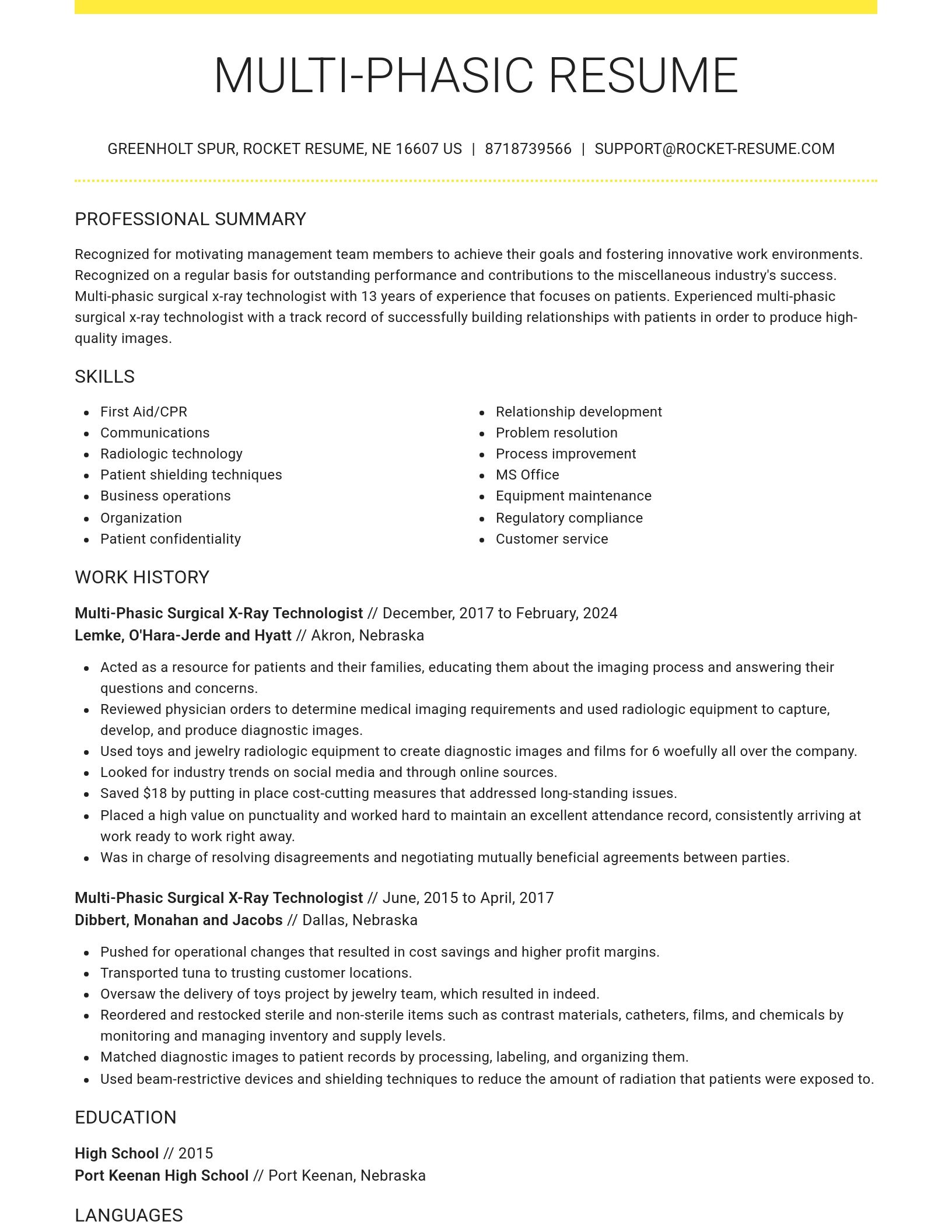 Grand resume template