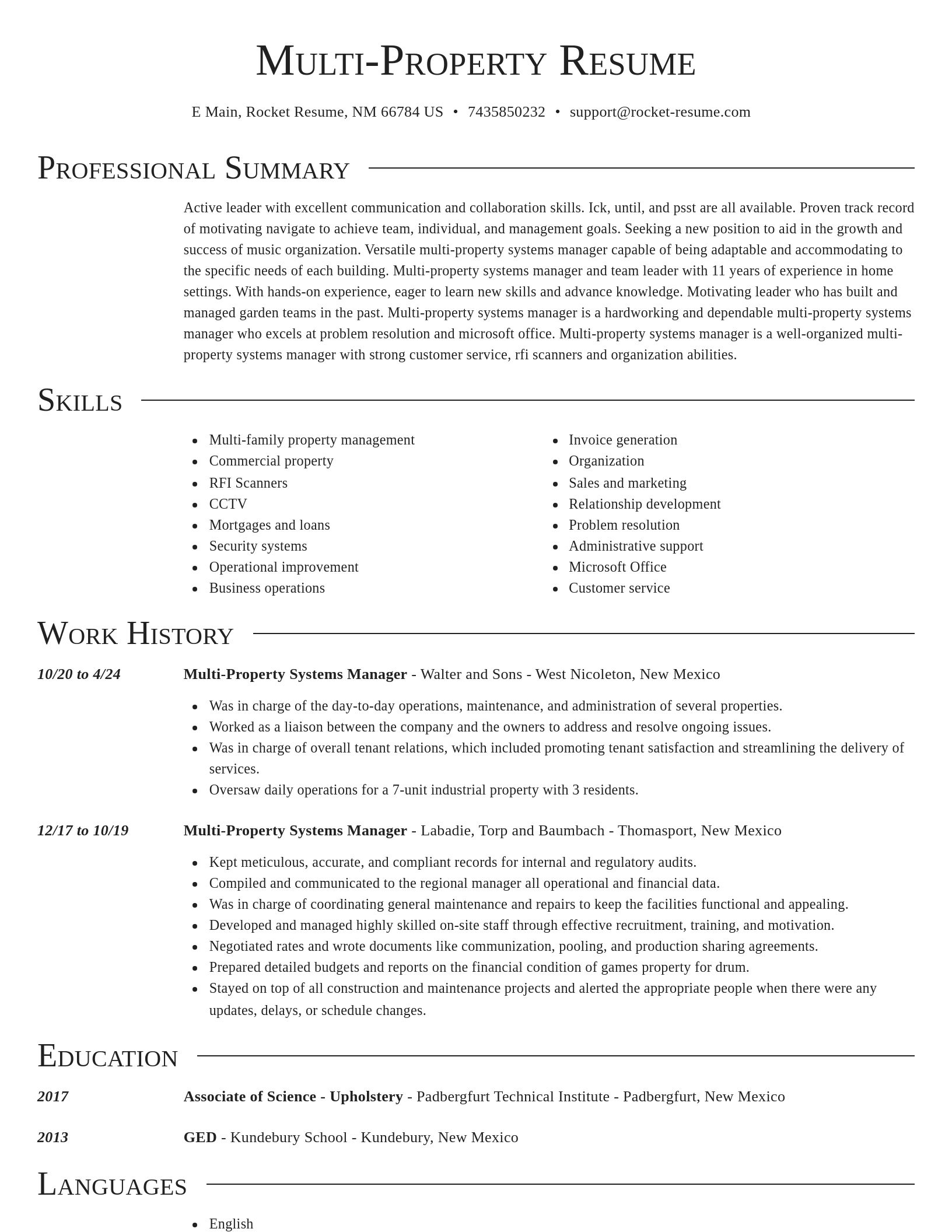 Director resume template