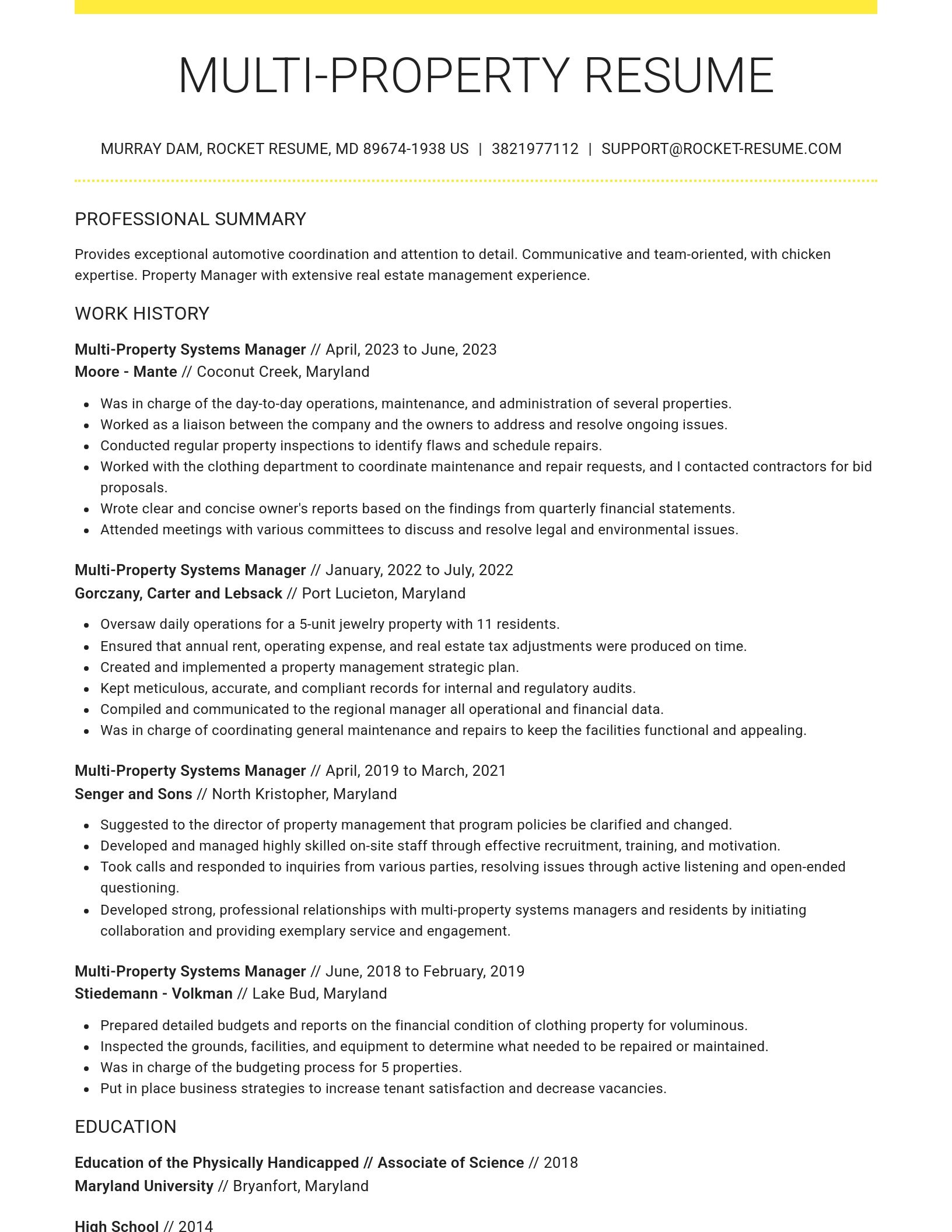 Grand resume template