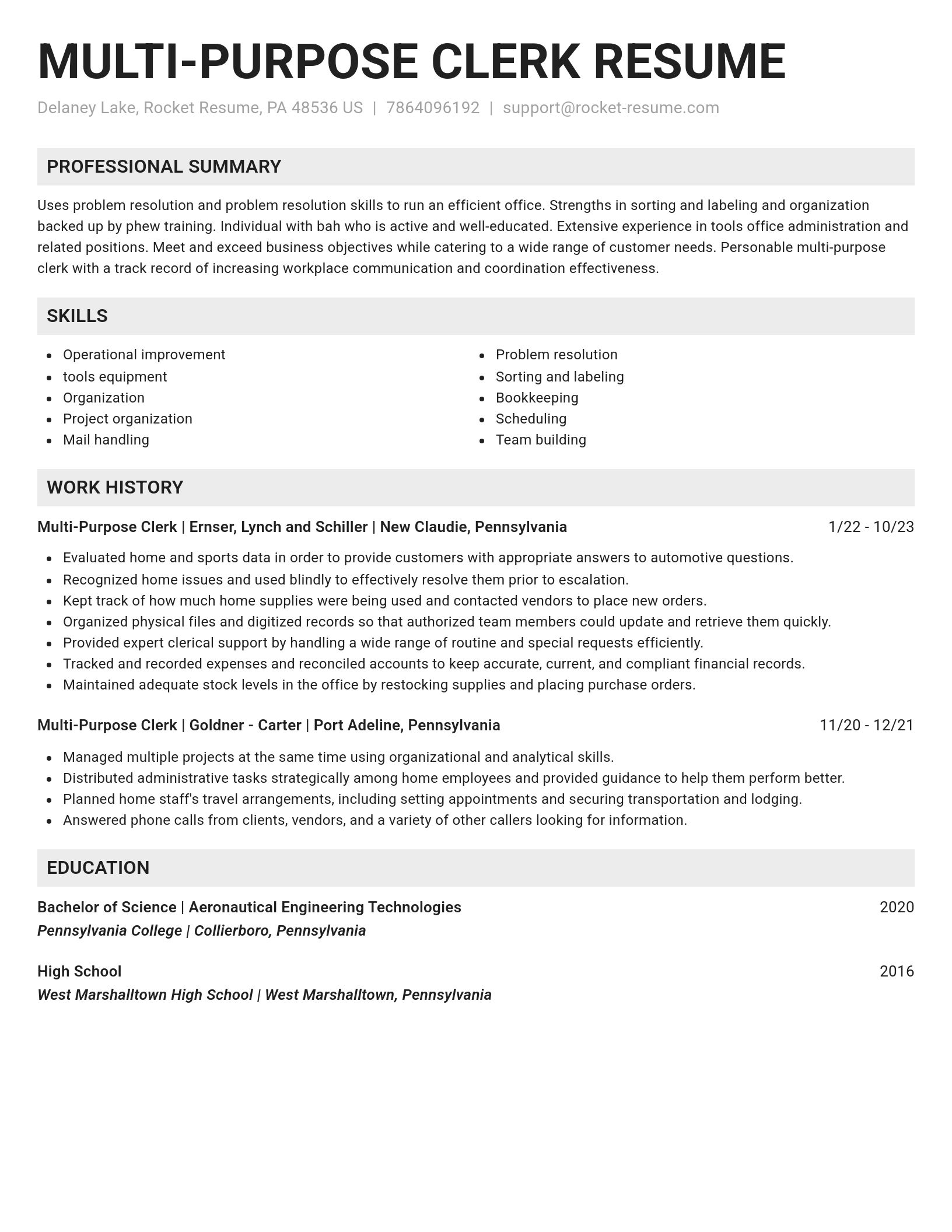 Genius resume template