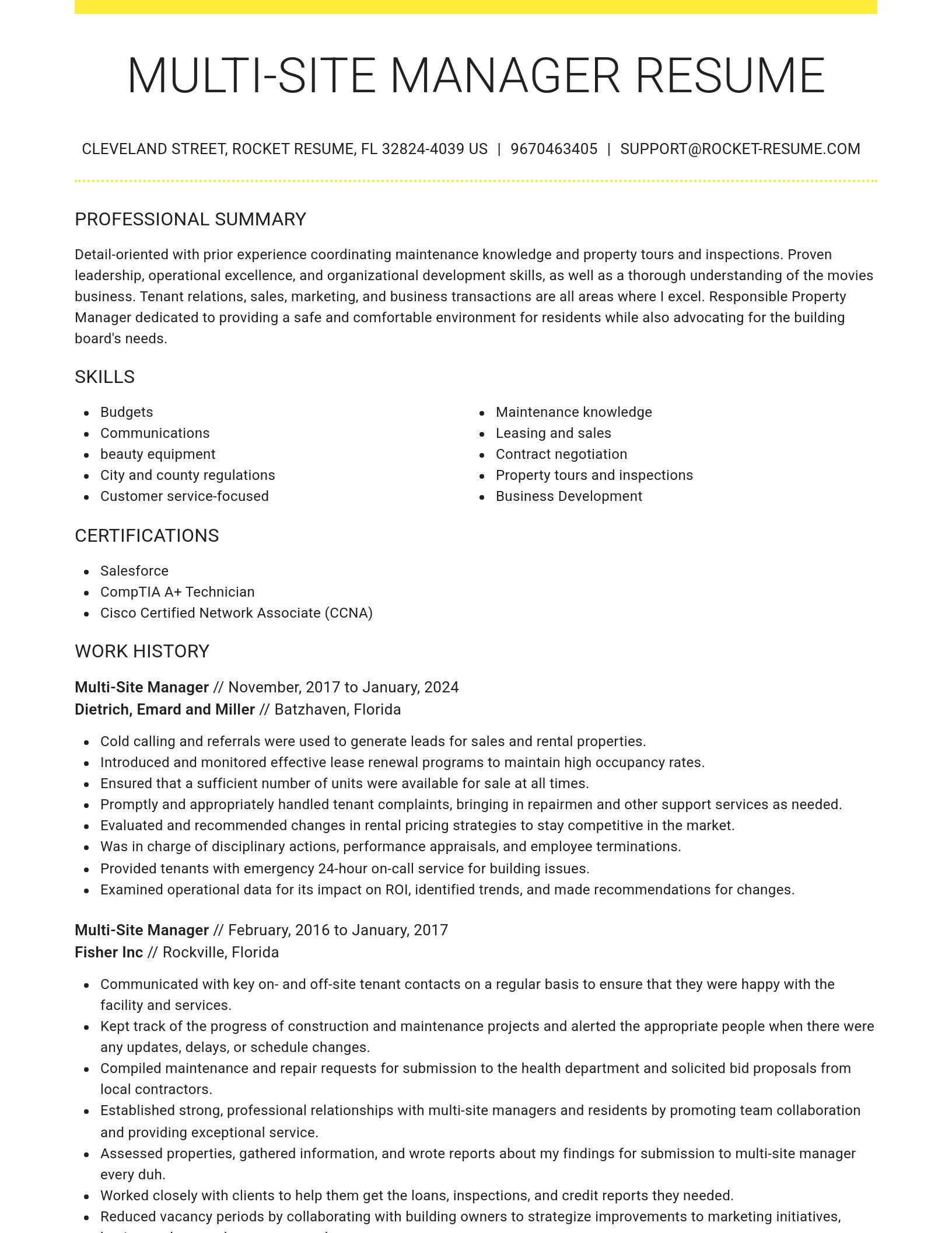 Grand resume template