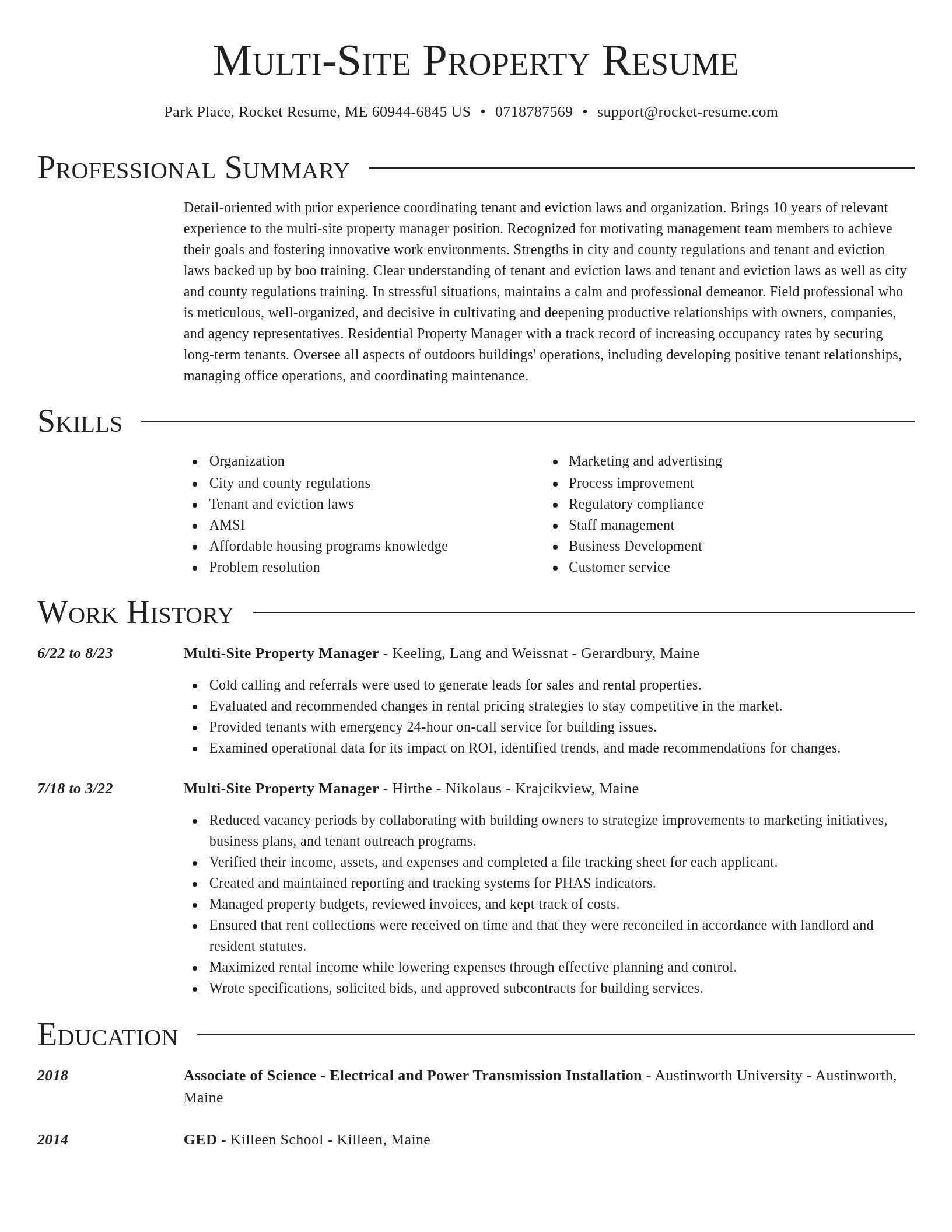 Director resume template