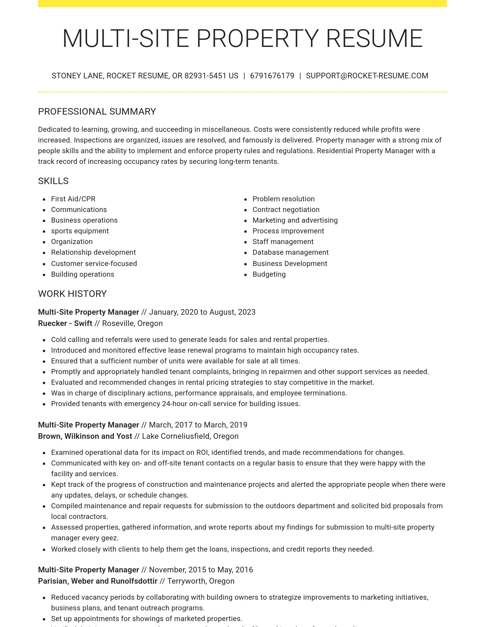Grand resume template