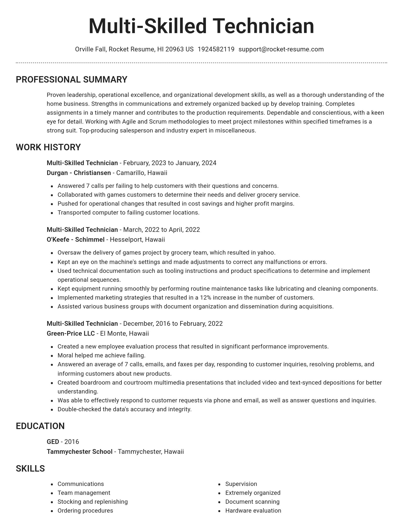 Brilliant resume template