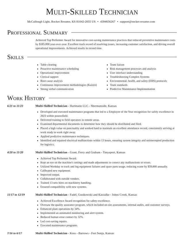 Director resume template
